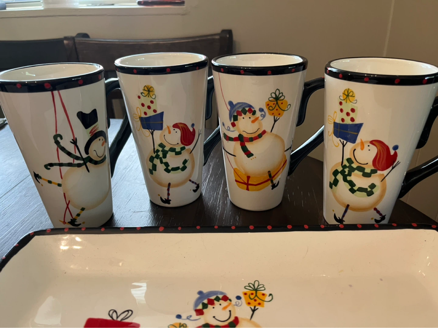 Christmas Tray and Set of 4 Tall Mugs - photo 2