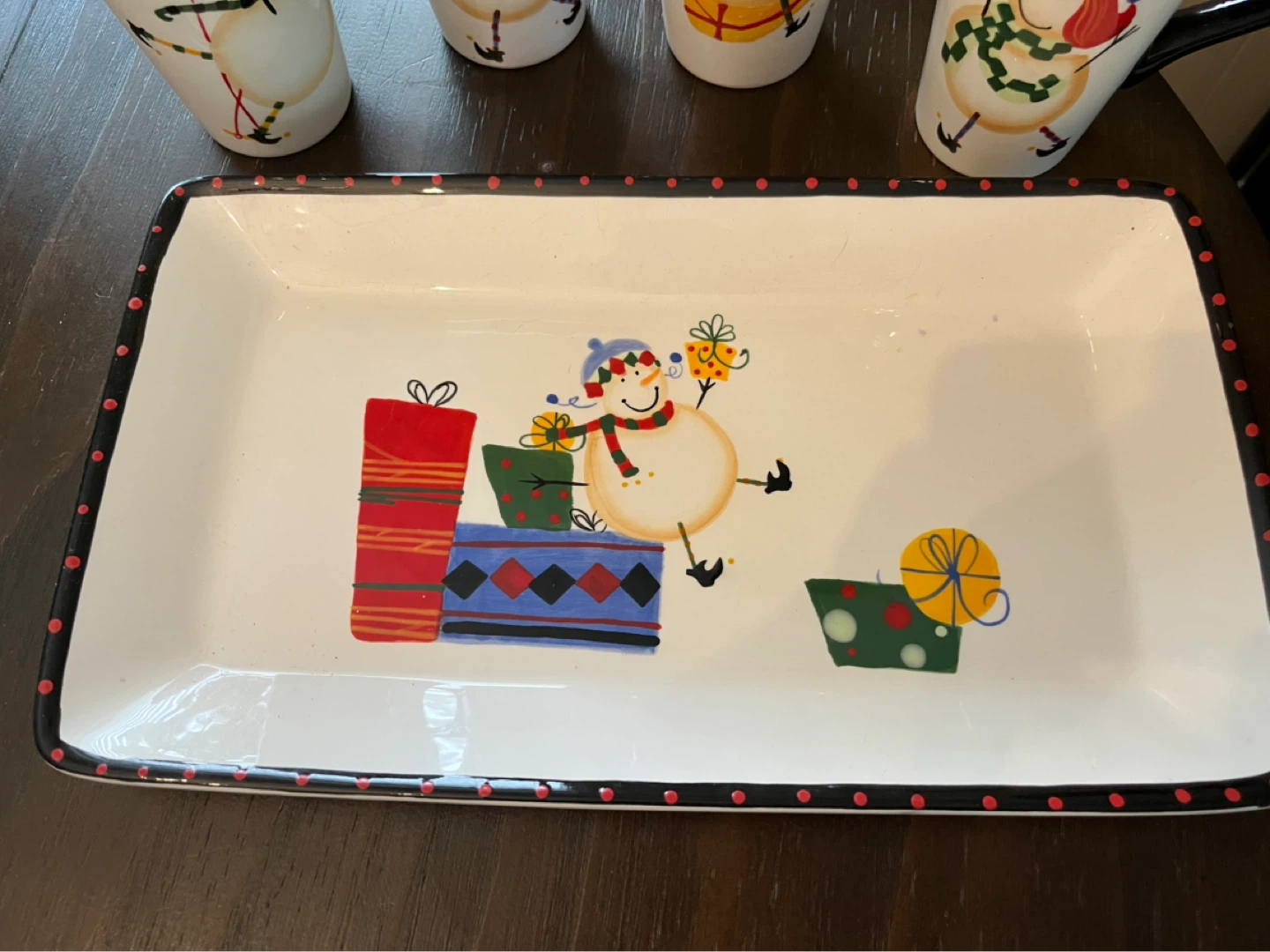 Christmas Tray and Set of 4 Tall Mugs - photo 3