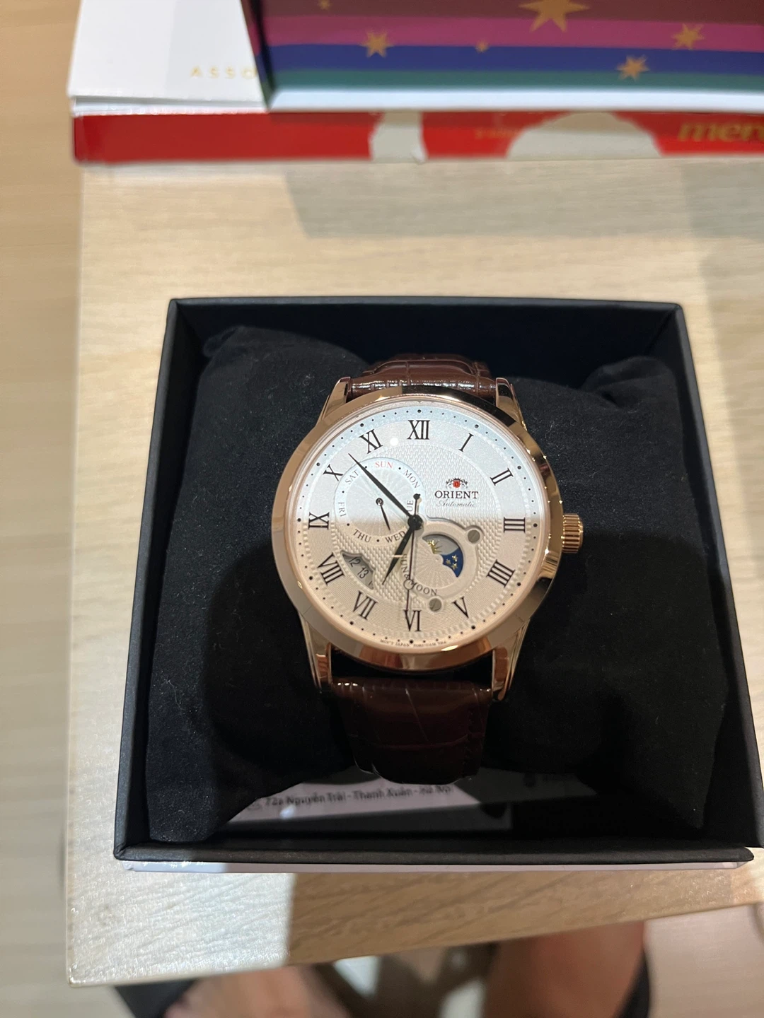 ORIENT Watch with Brown Leather Strap