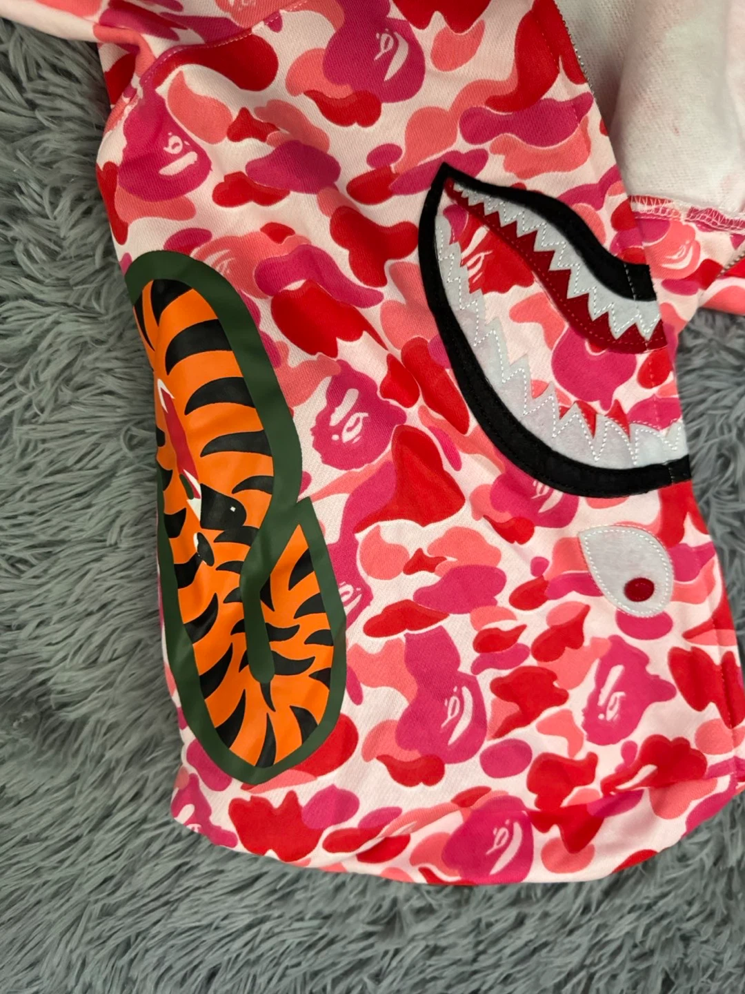 BAPE Pink Camo Shark Full Zip Hoodie - photo 3
