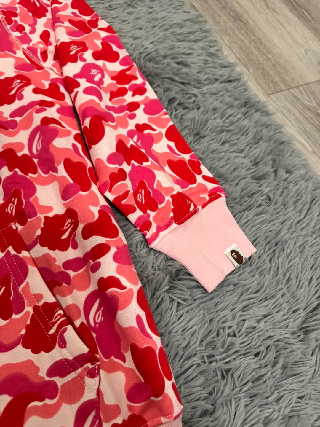 BAPE Pink Camo Shark Full Zip Hoodie - photo 5