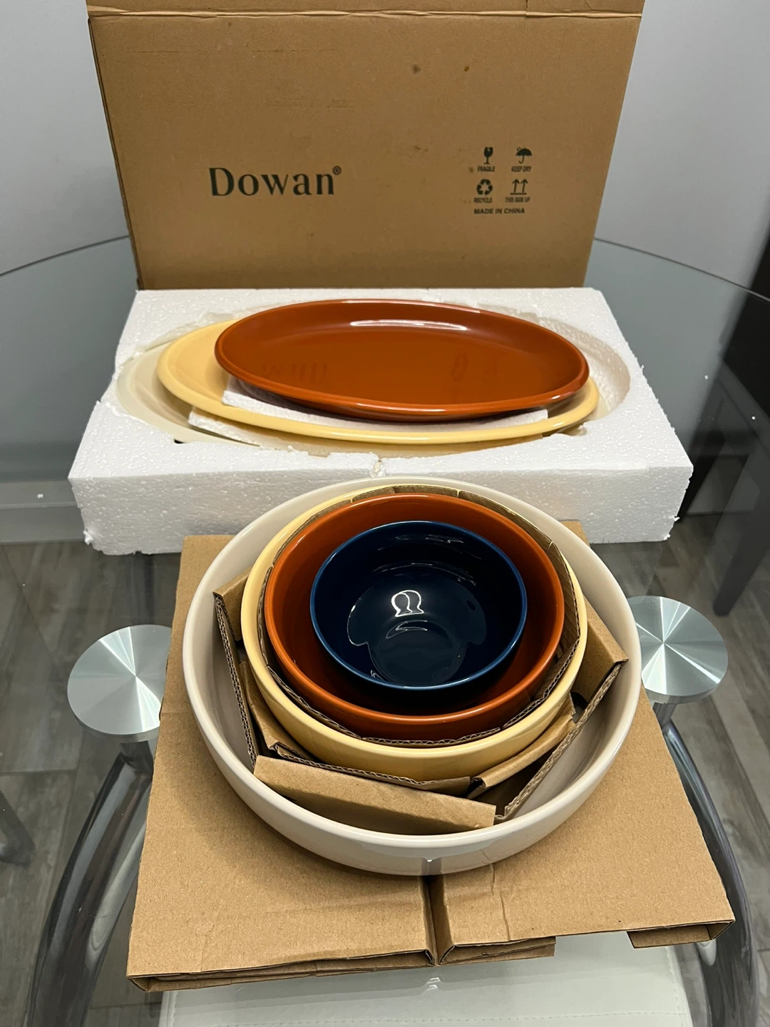 NEW Dowan 7-Piece Ceramic Serving Set