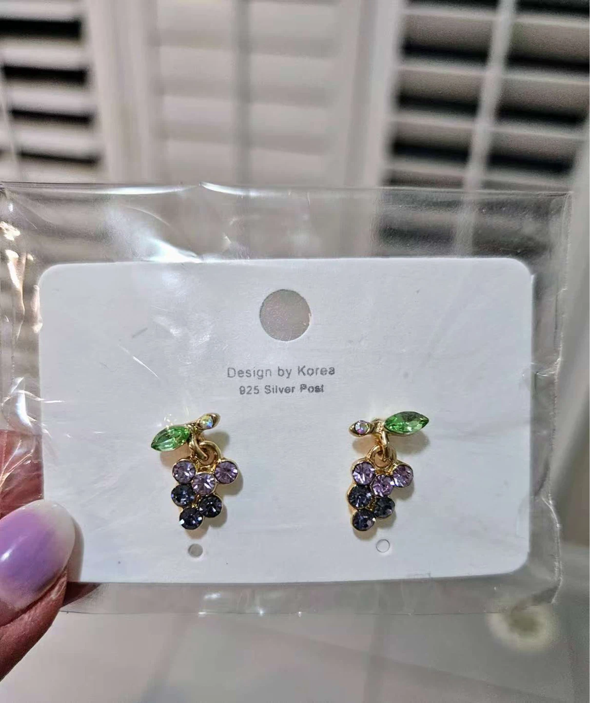 Grape Cluster Earrings with 925 Silver - NEED TO SELL EVERYTHING