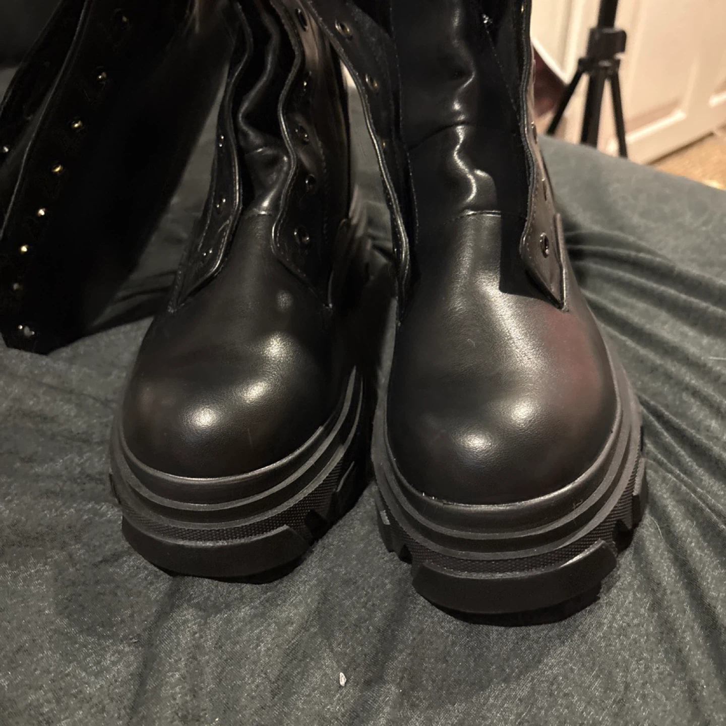 Dream Pairs Black Knee-High Combat Boots - photo 3