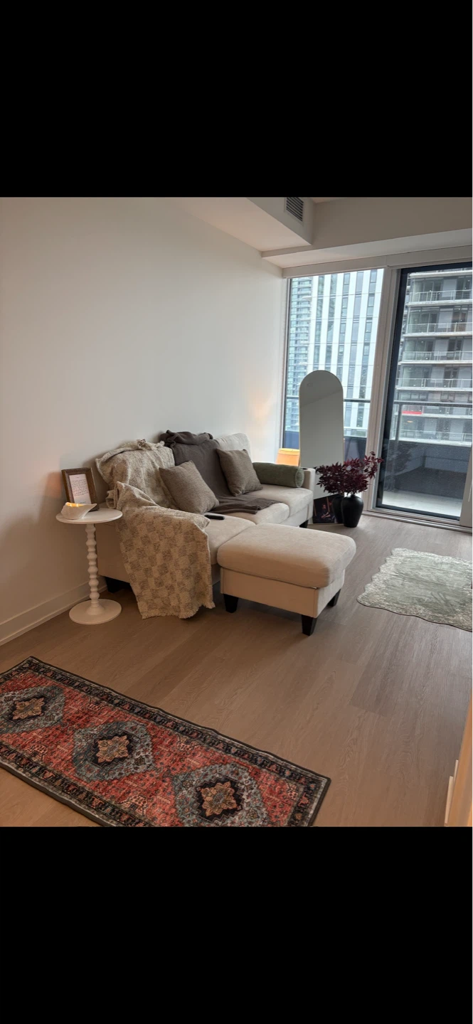 fully setup couch with ottoman (New)