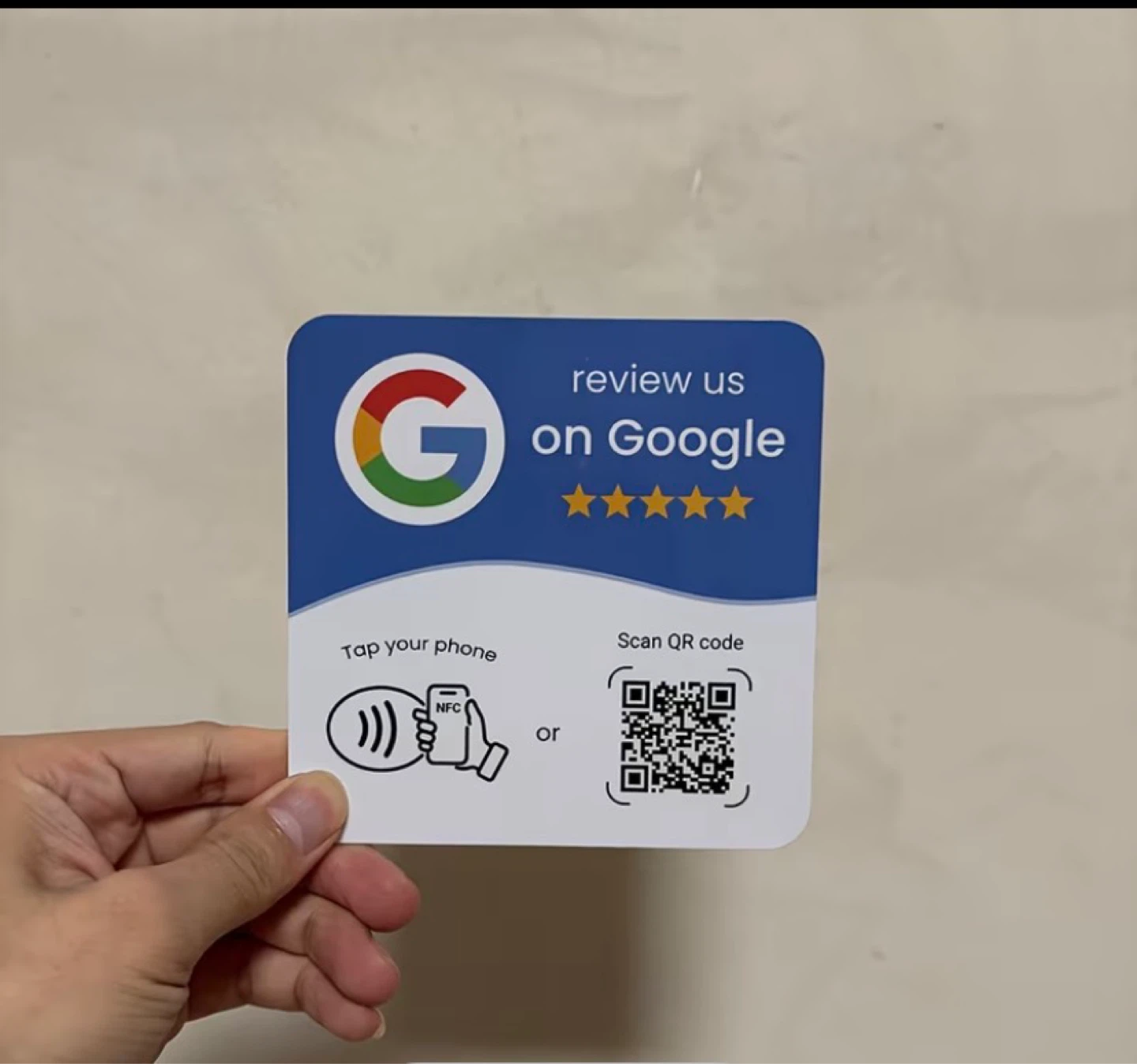 Google Review Tap Card for Businesses (NFC + QR Code)