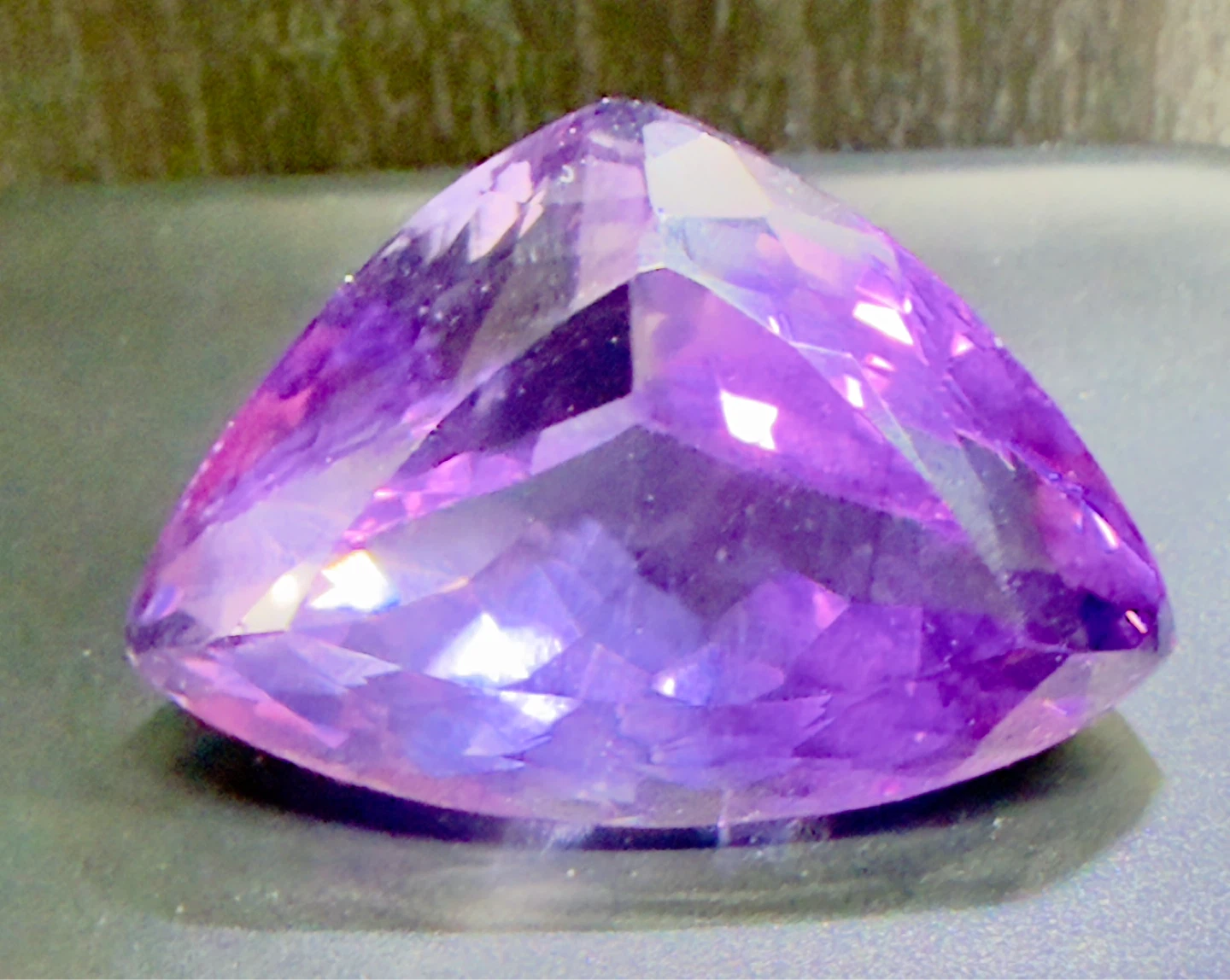 Large Trillion Cut Amethyst Gemstone