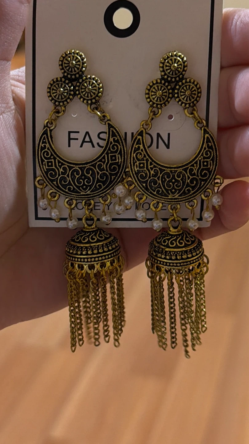Boho Gold Tone Dangle Earrings - photo 2