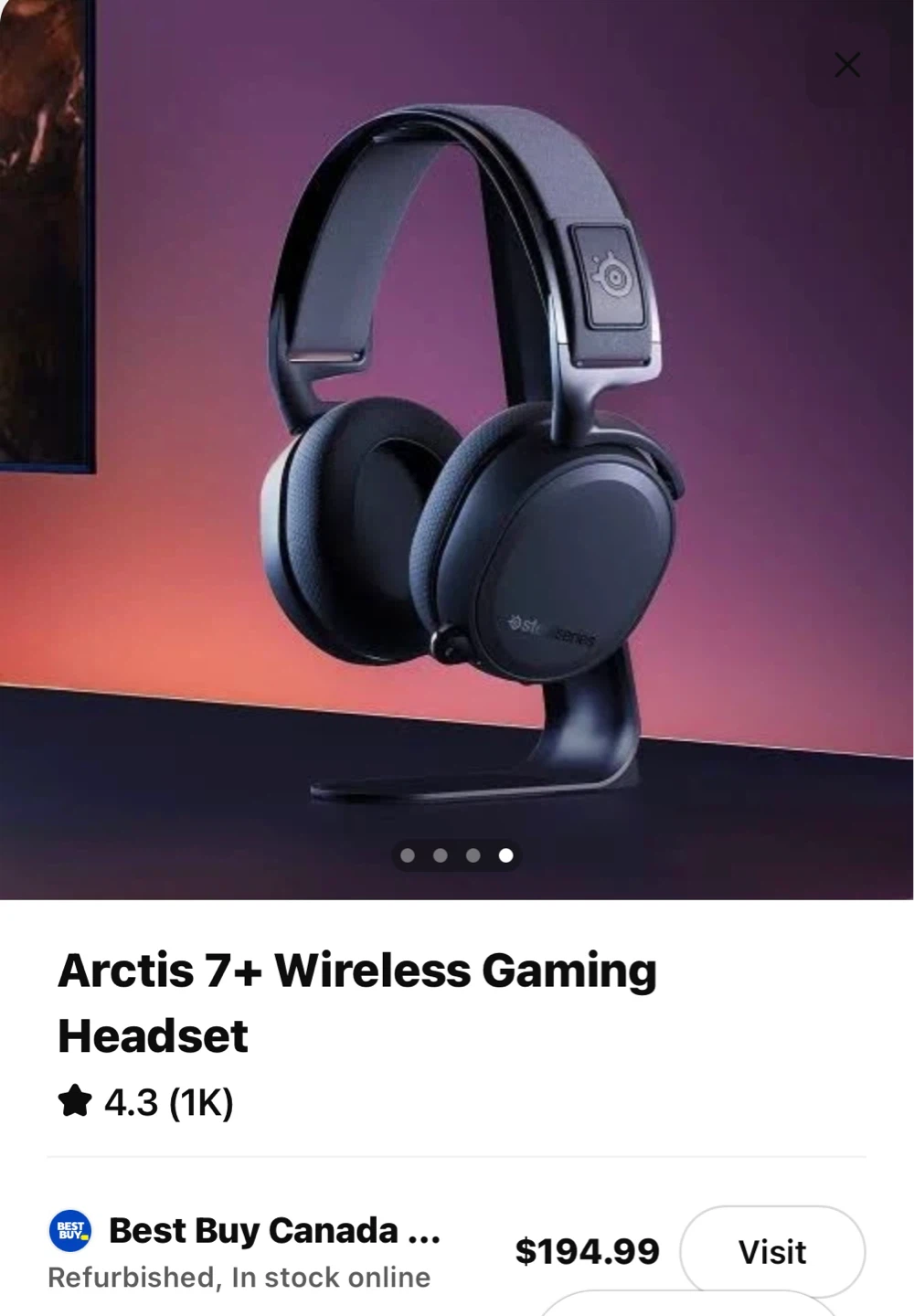 SteelSeries Arctis 7+ Wireless Gaming Headset - photo 2