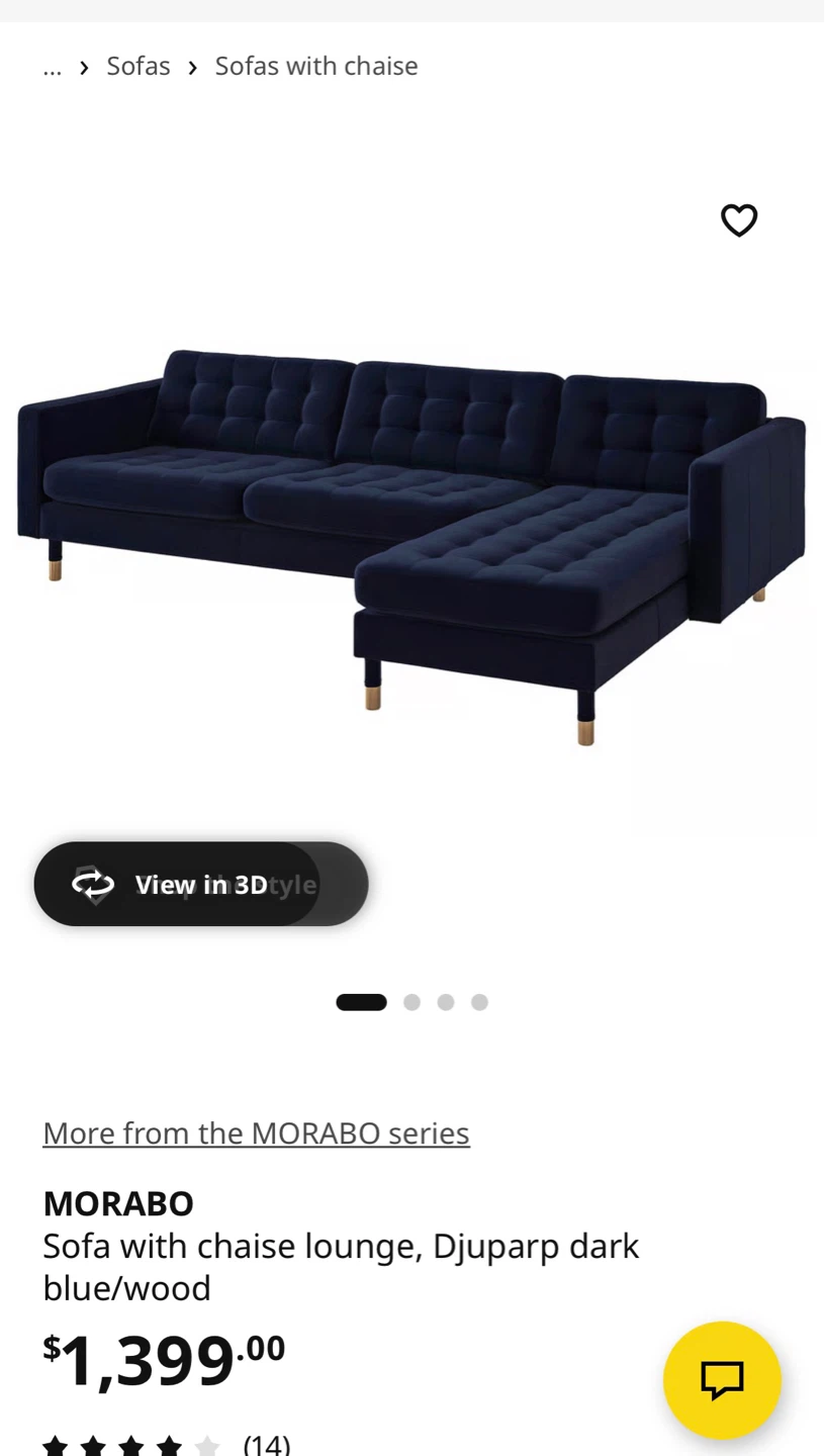 IKEA MORABO Sofa with interchangeable Chaise Lounge - photo 5