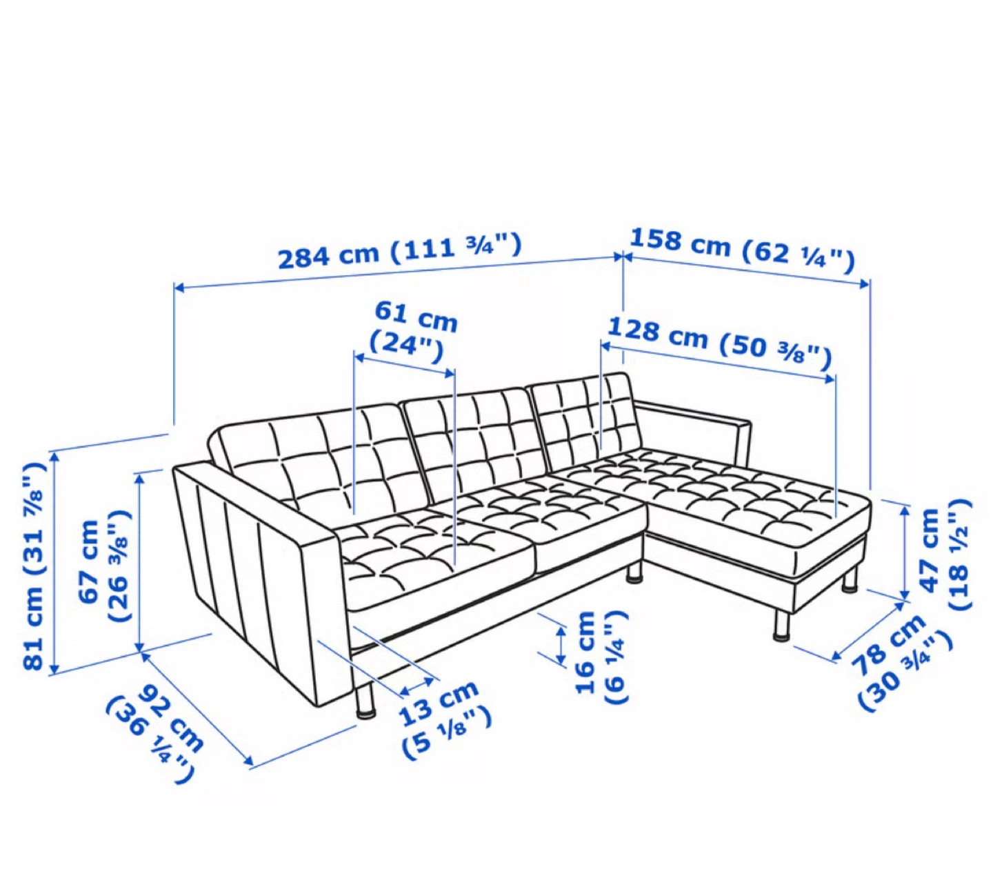 IKEA MORABO Sofa with interchangeable Chaise Lounge - photo 4