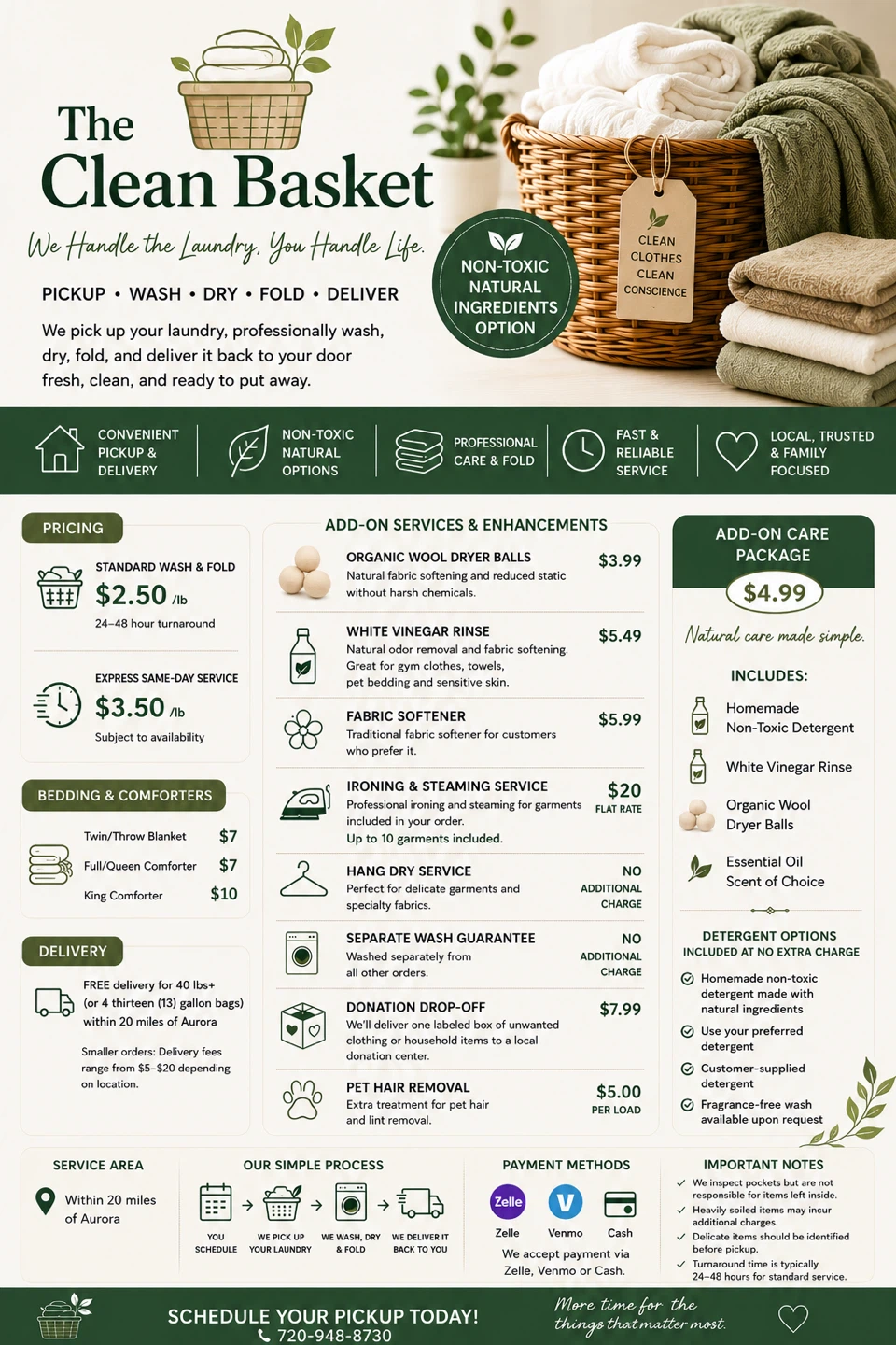 Laundry Service Pickup & Delivery