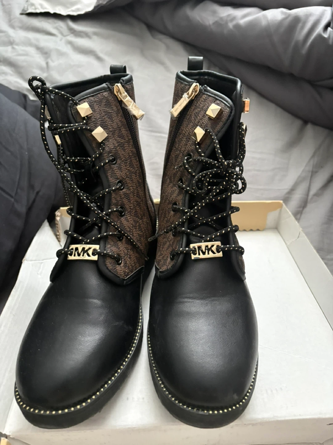 Michael Kors MK Logo Combat Boots