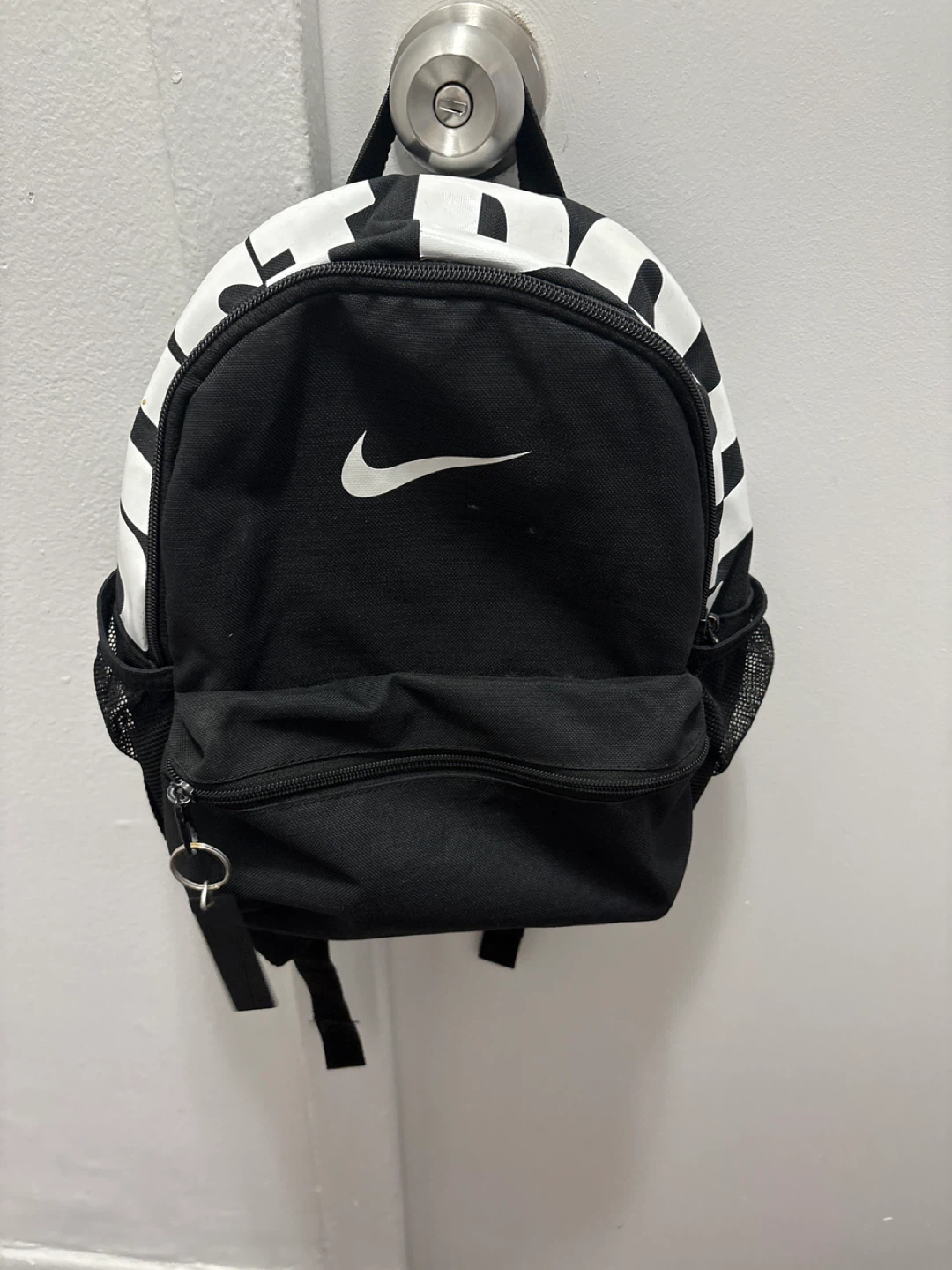Nike Mini Backpack Black White Swoosh