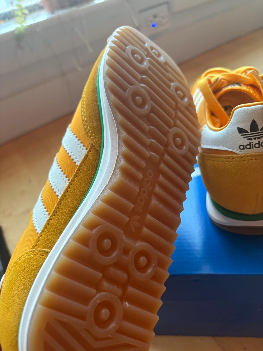 Adidas SL 72 RS Running Shoes - Yellow/White/Green - Size 6 US - photo 4