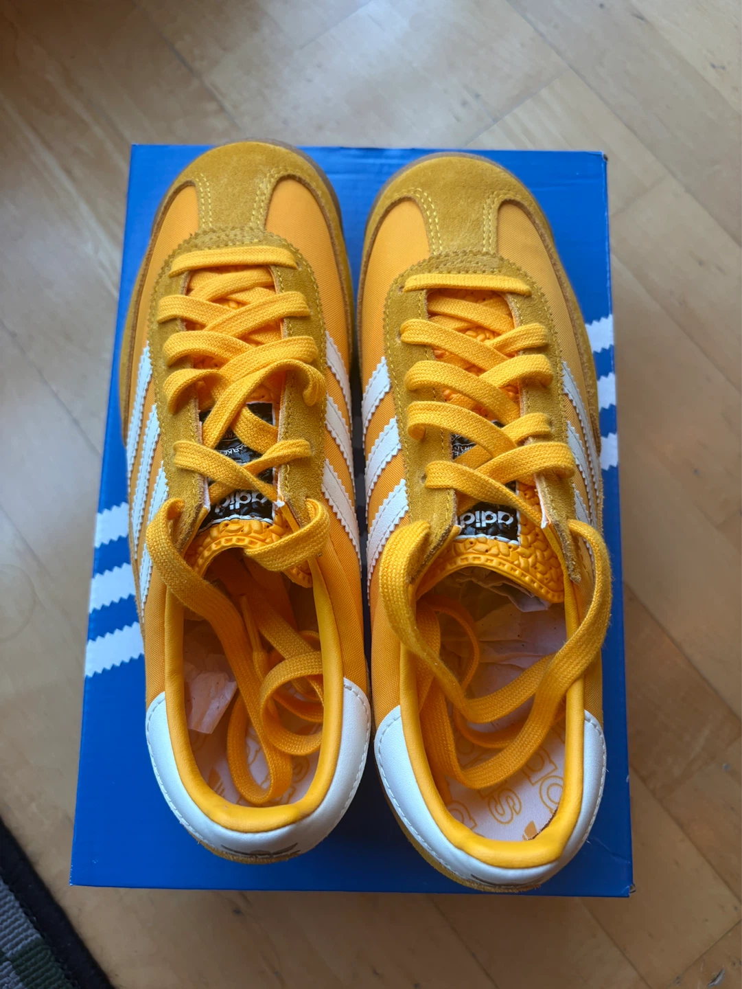 Adidas SL 72 RS Running Shoes - Yellow/White/Green - Size 6 US - photo 2