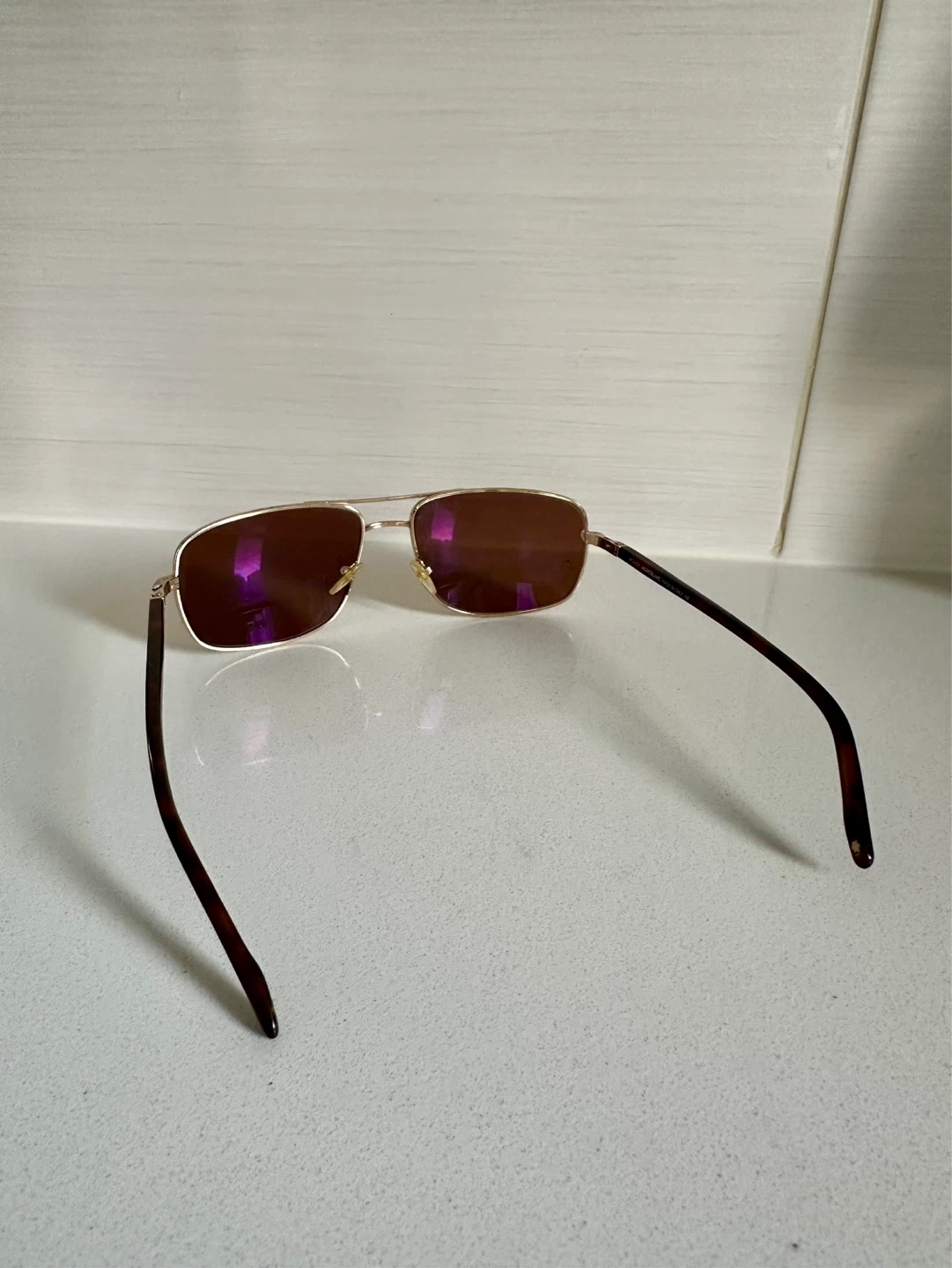 Montblanc Squared Sunglasses with Gold-Coloured Metal Frame - photo 2