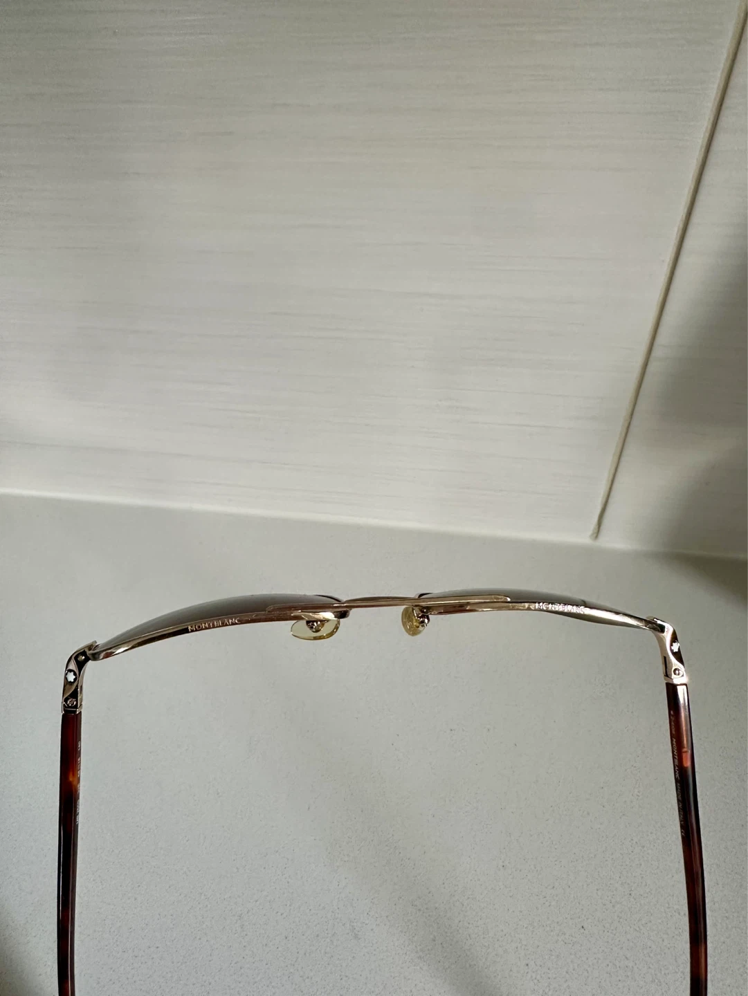 Montblanc Squared Sunglasses with Gold-Coloured Metal Frame - photo 3