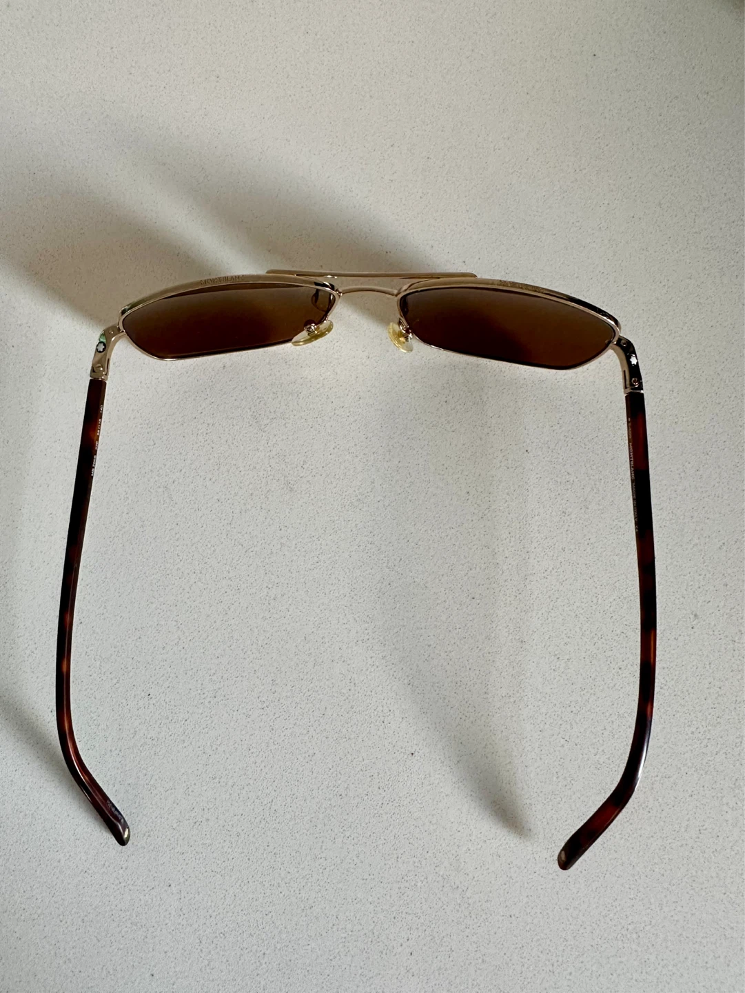 Montblanc Squared Sunglasses with Gold-Coloured Metal Frame - photo 4