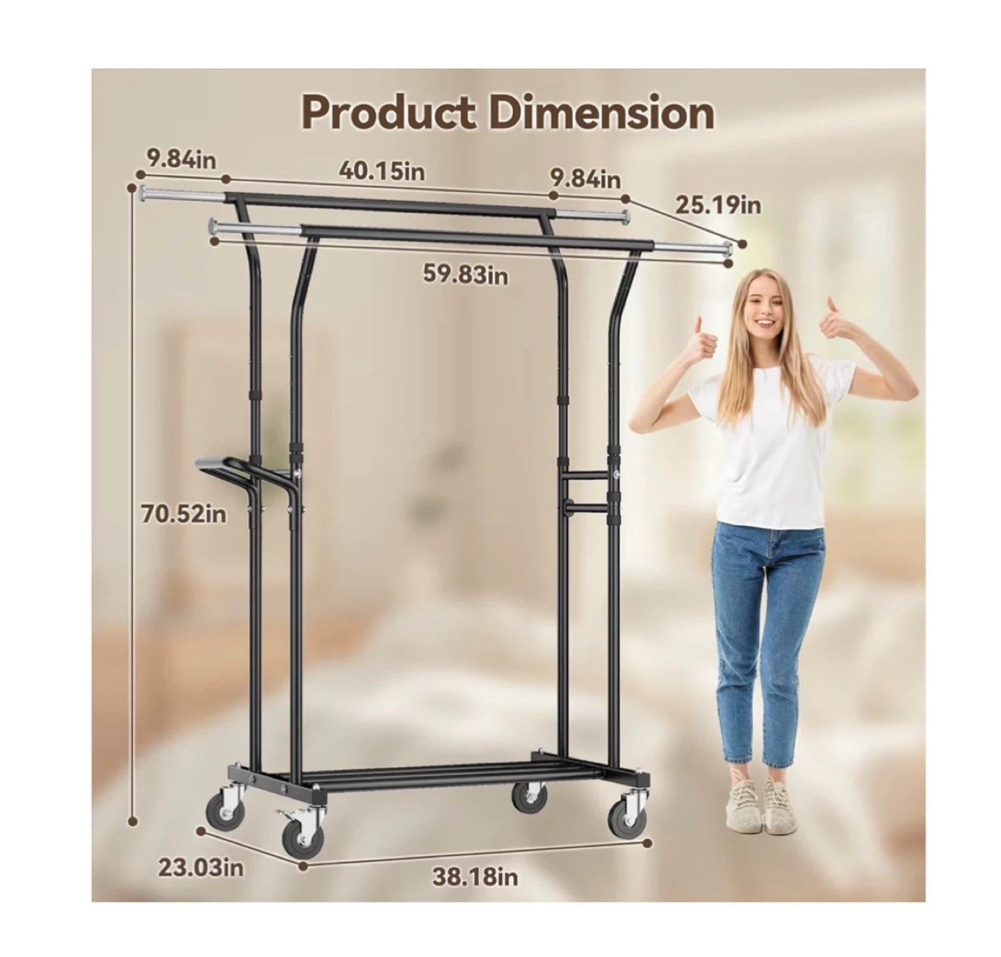 Brand new 800LBS Heavy Duty Clothes Rack - photo 4
