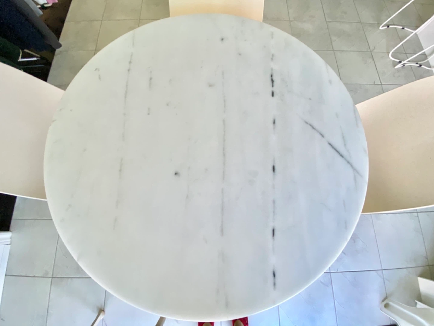 Solid Marble Top White Tulip Dining Table 35.5” - photo 4