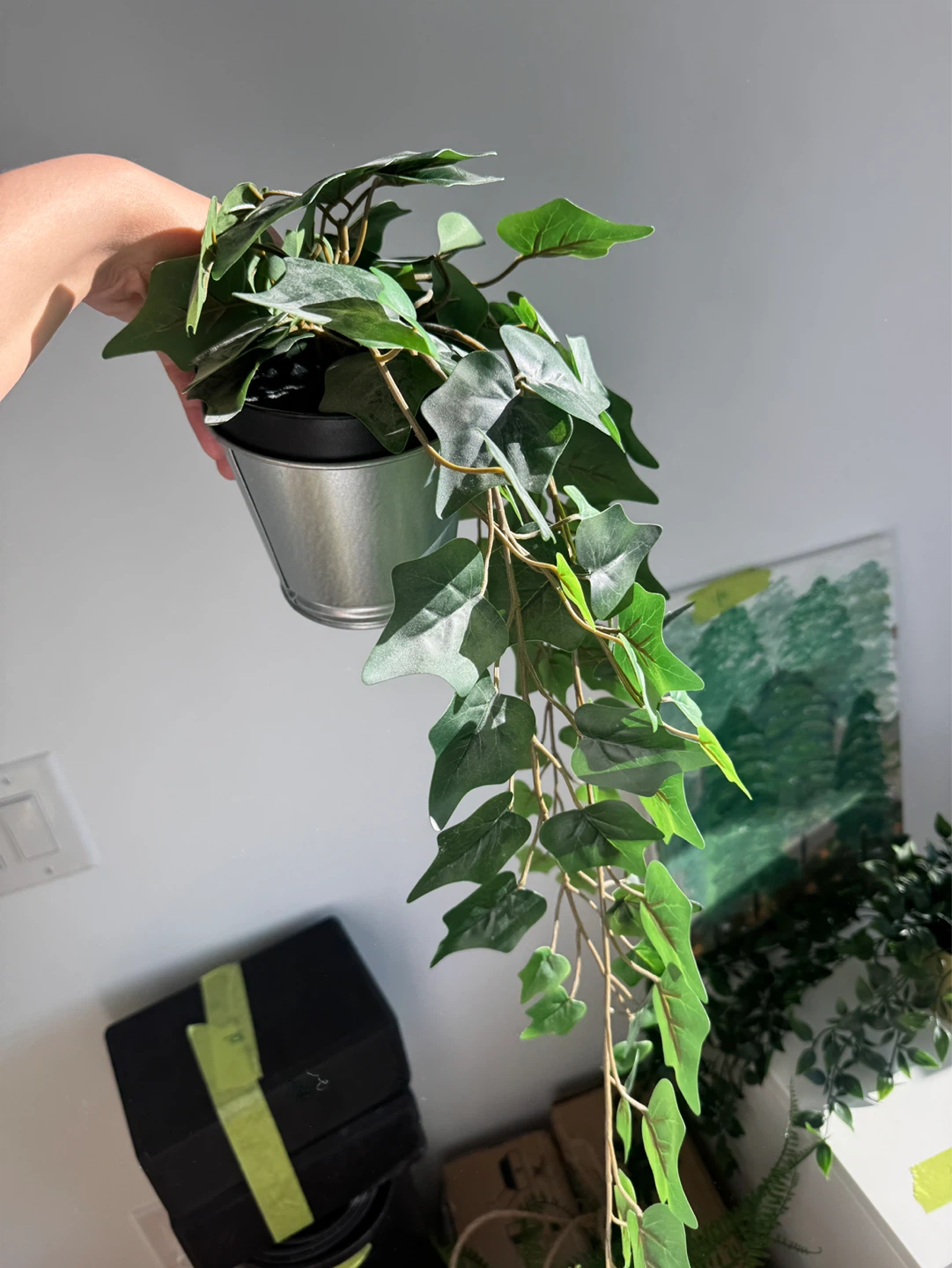 Artificial Hanging Fern Plant * 3 - photo 4