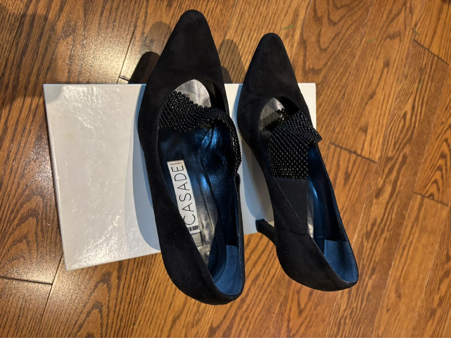 1990 Casadei 3 inch suede pumps - size 38 - photo 4
