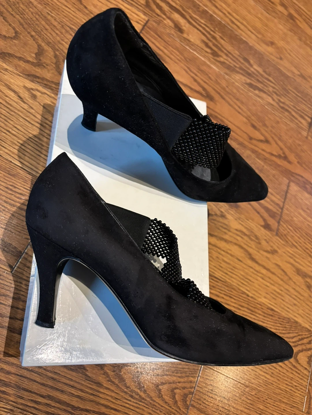 1990 Casadei 3 inch suede pumps - size 38