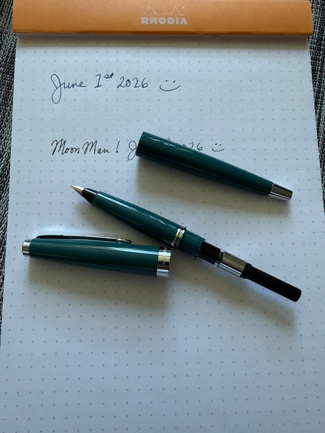MoonMan Green Fountain Pen with Converter - photo 2