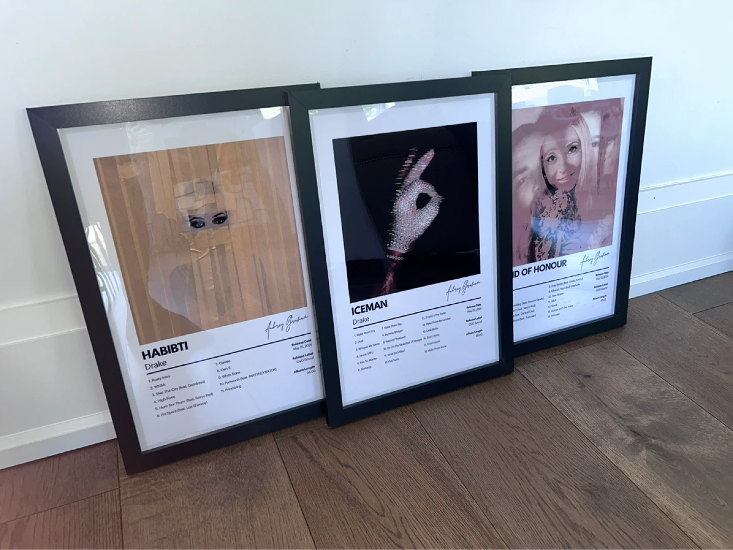 Drake’s New Framed Album Covers