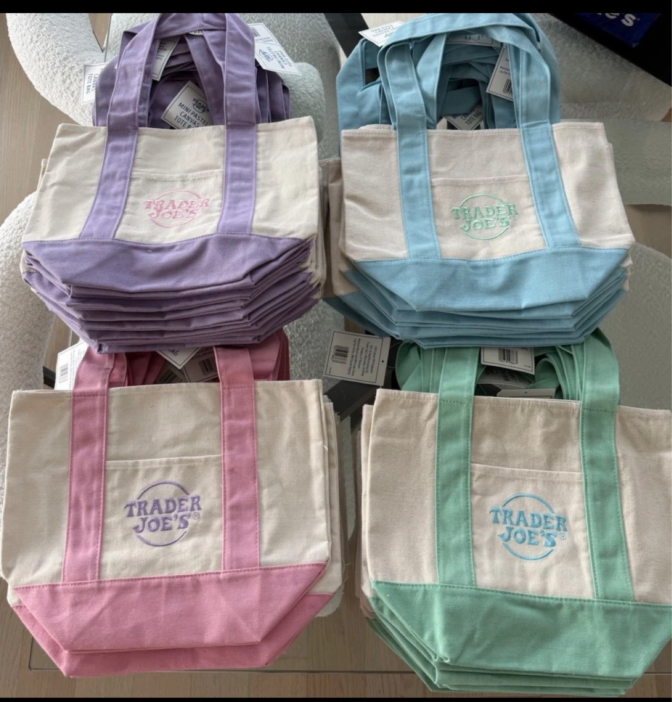 Trader Joe's Mini Canvas Tote Bag