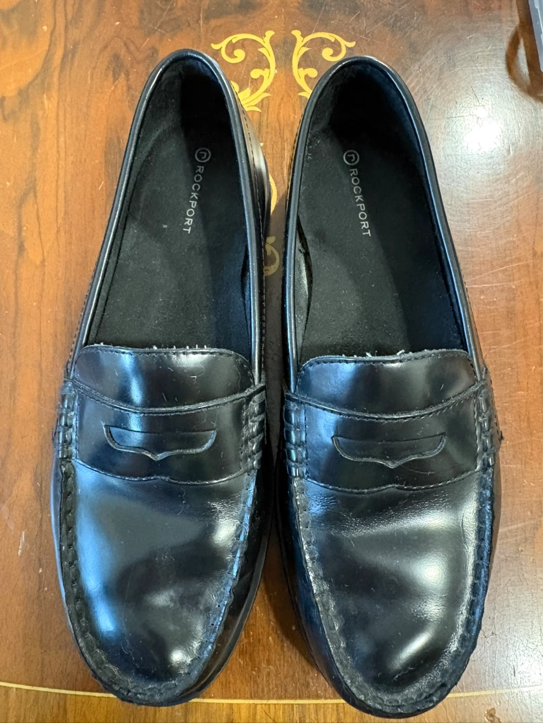 Rockport Black Penny Loafers - Size 8