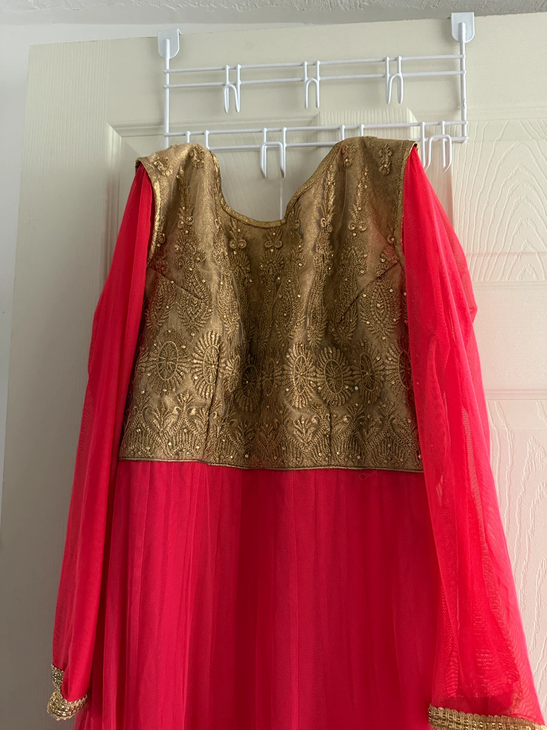 Pink and Gold Anarkali Dress - photo 2
