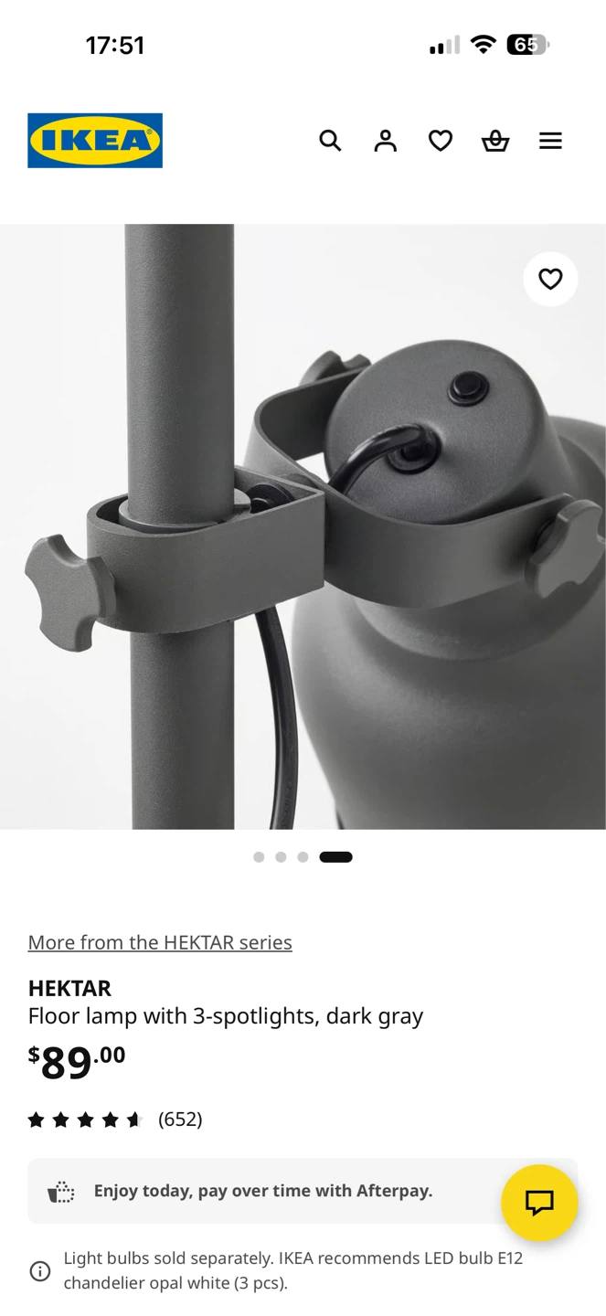 IKEA Hektar Floor Lamp with 3 Spotlights - 2 available, $40 each - photo 5