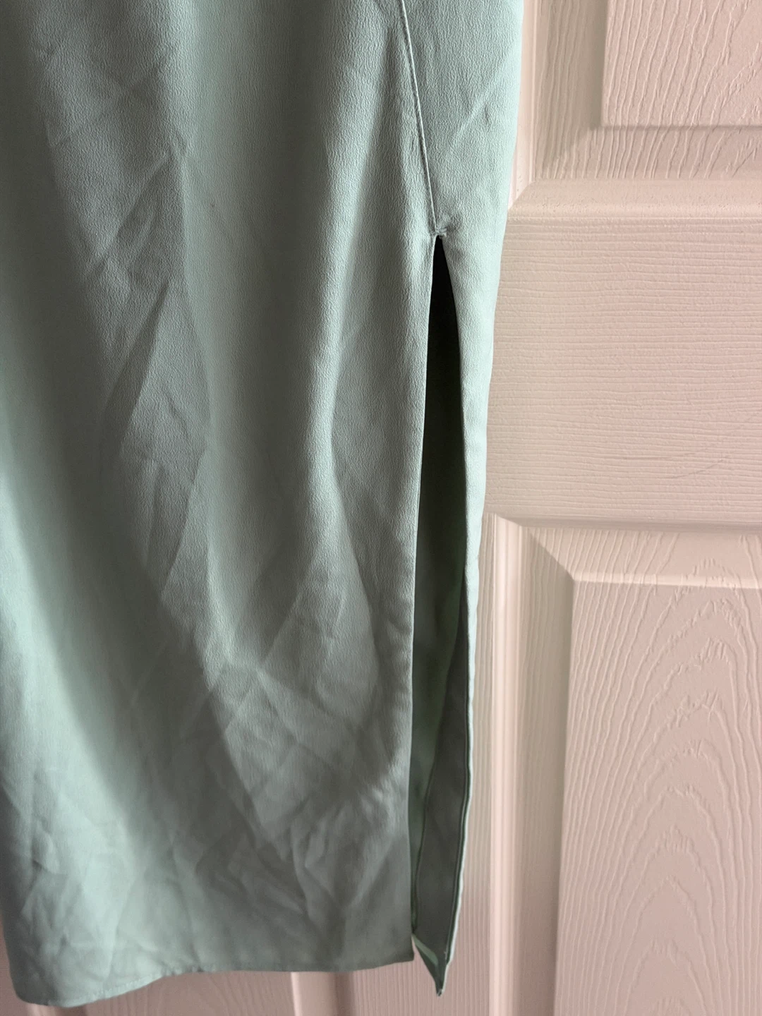 Mint Green Midi Dress with Side Slit - photo 5