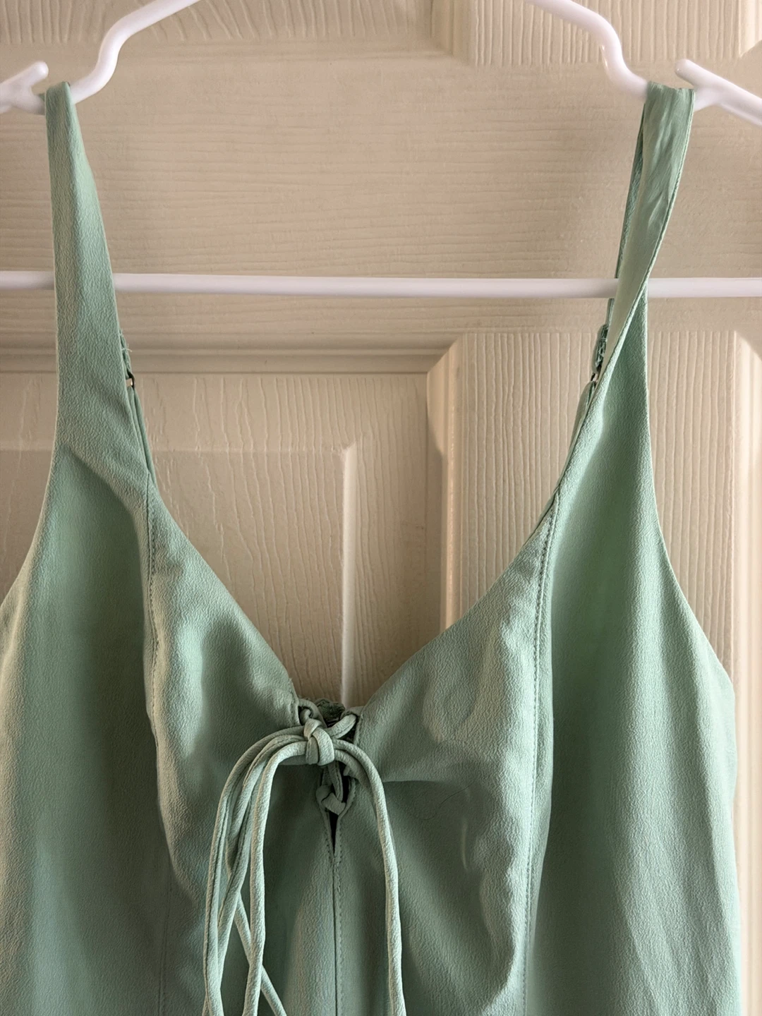 Mint Green Midi Dress with Side Slit - photo 3