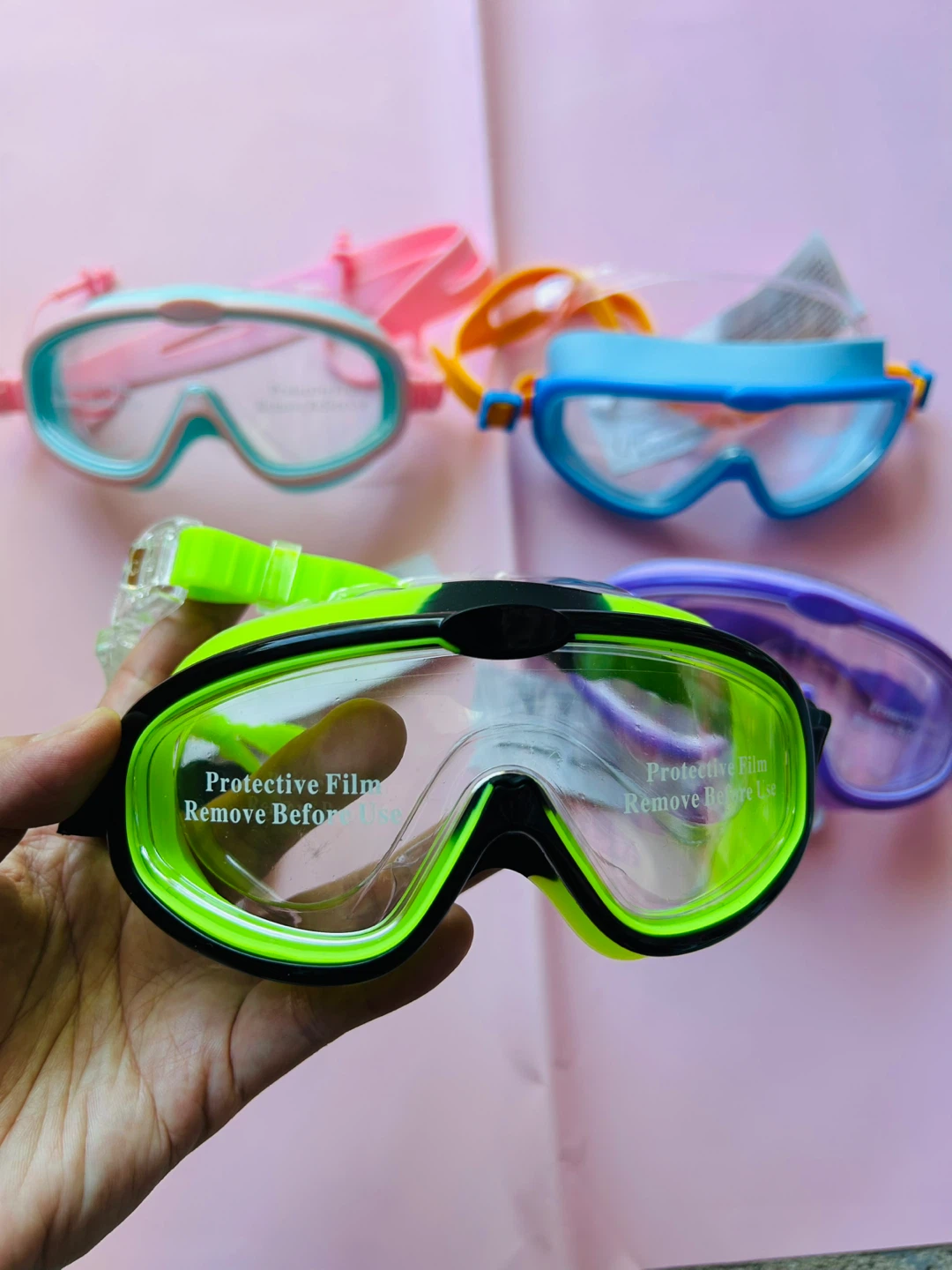 Kids Swim Goggles - Blue, Pink, Purple, Green