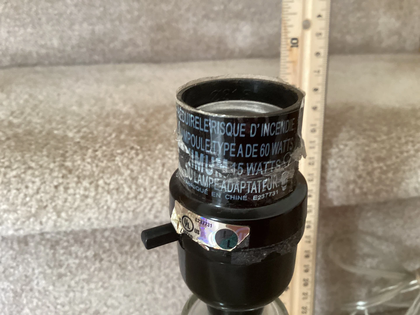 Set of 2 Clear Glass Bottle Lamps - photo 3