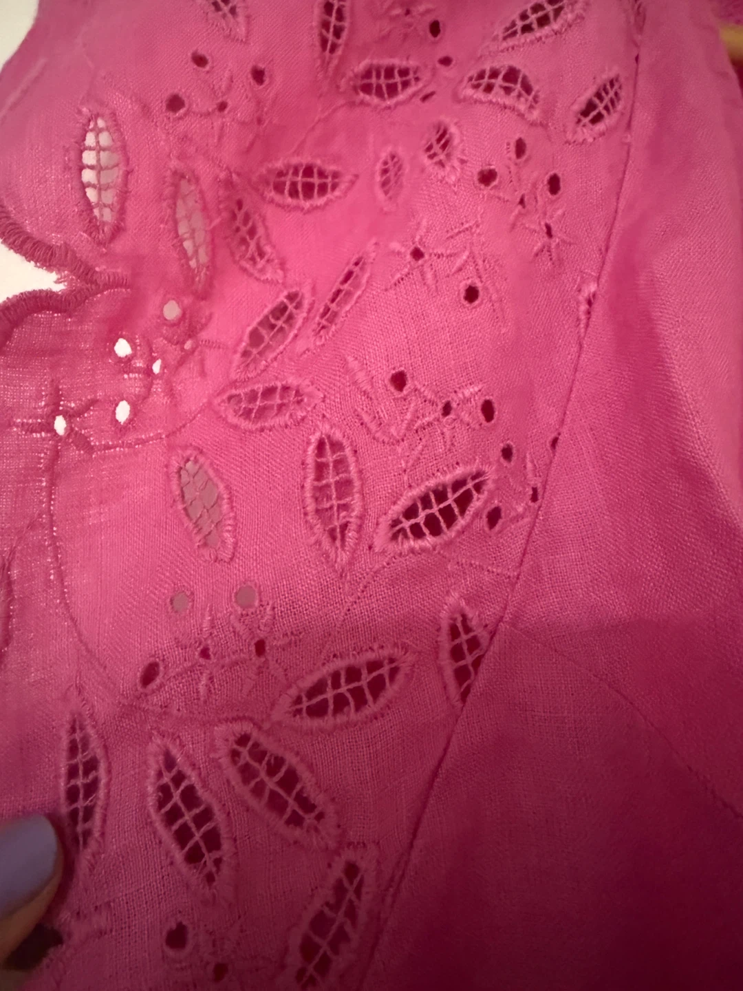 Charter Club Linen Eyelet Flutter Sleeve Top - photo 5