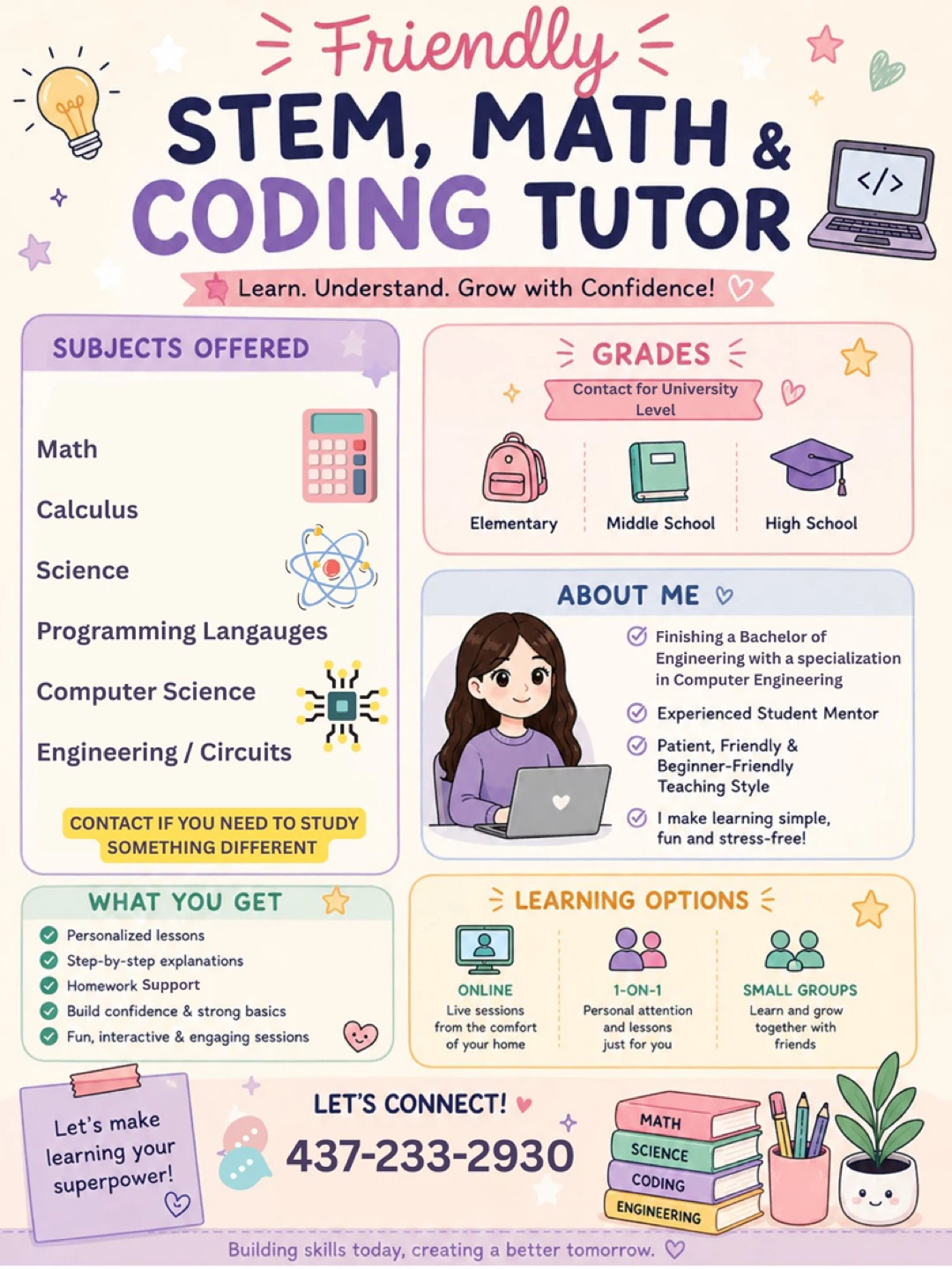 Friendly STEM, Math & Coding Tutor - University Level