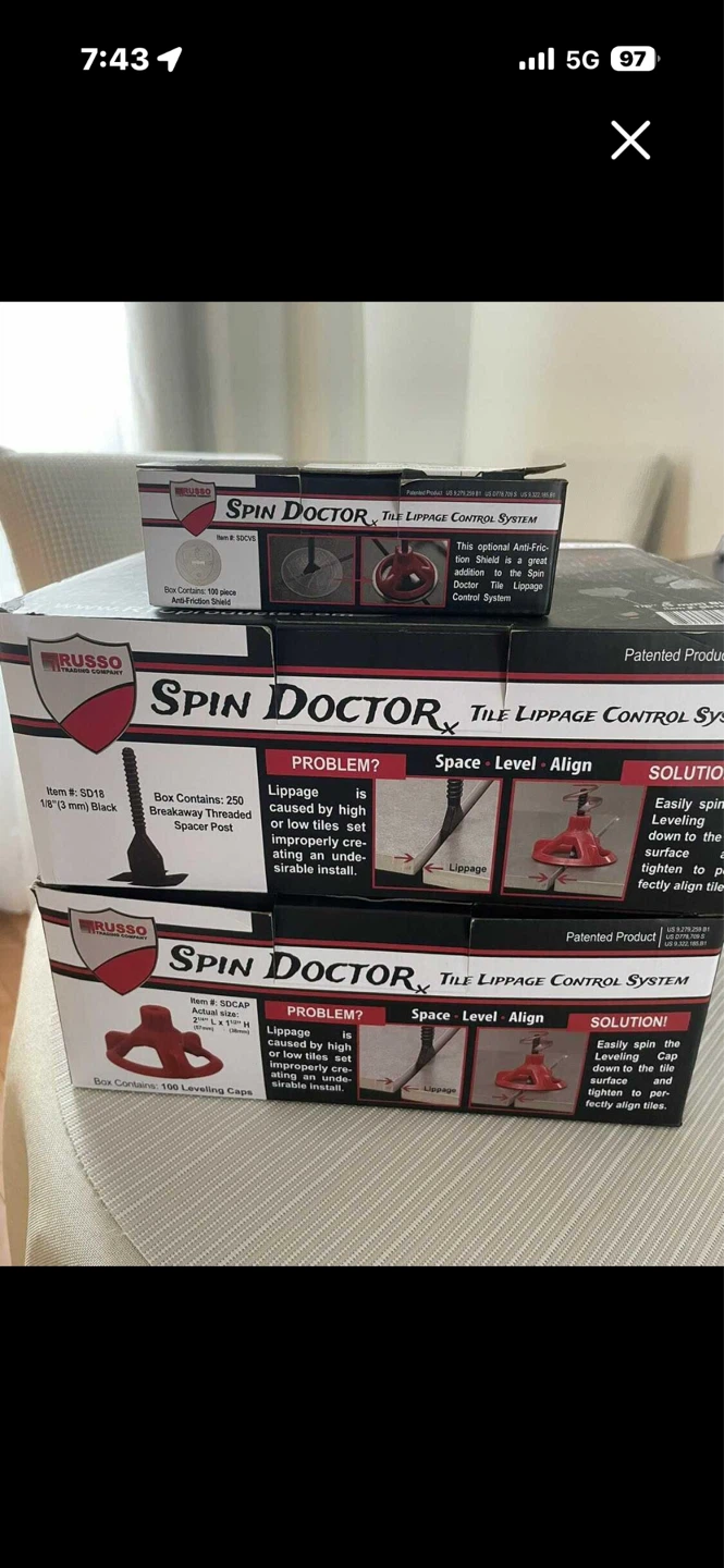 Spin Doctor Tile Lippage Control System