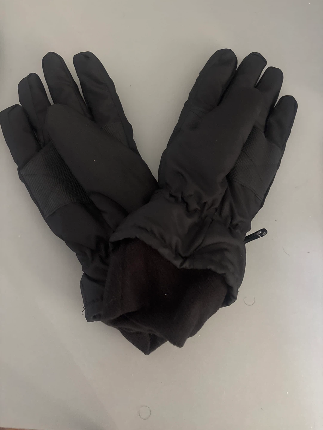 New Black Winter Gloves with Orange Trim - photo 3