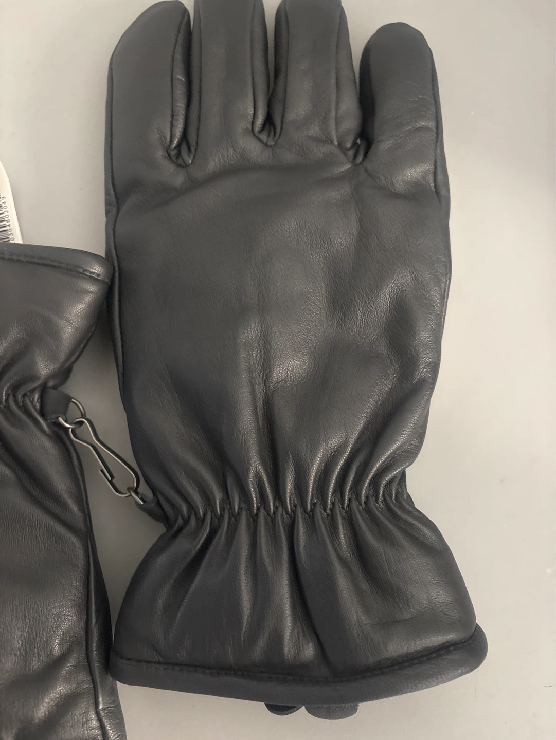 New Zara Black Leather Insulated Gloves - photo 2