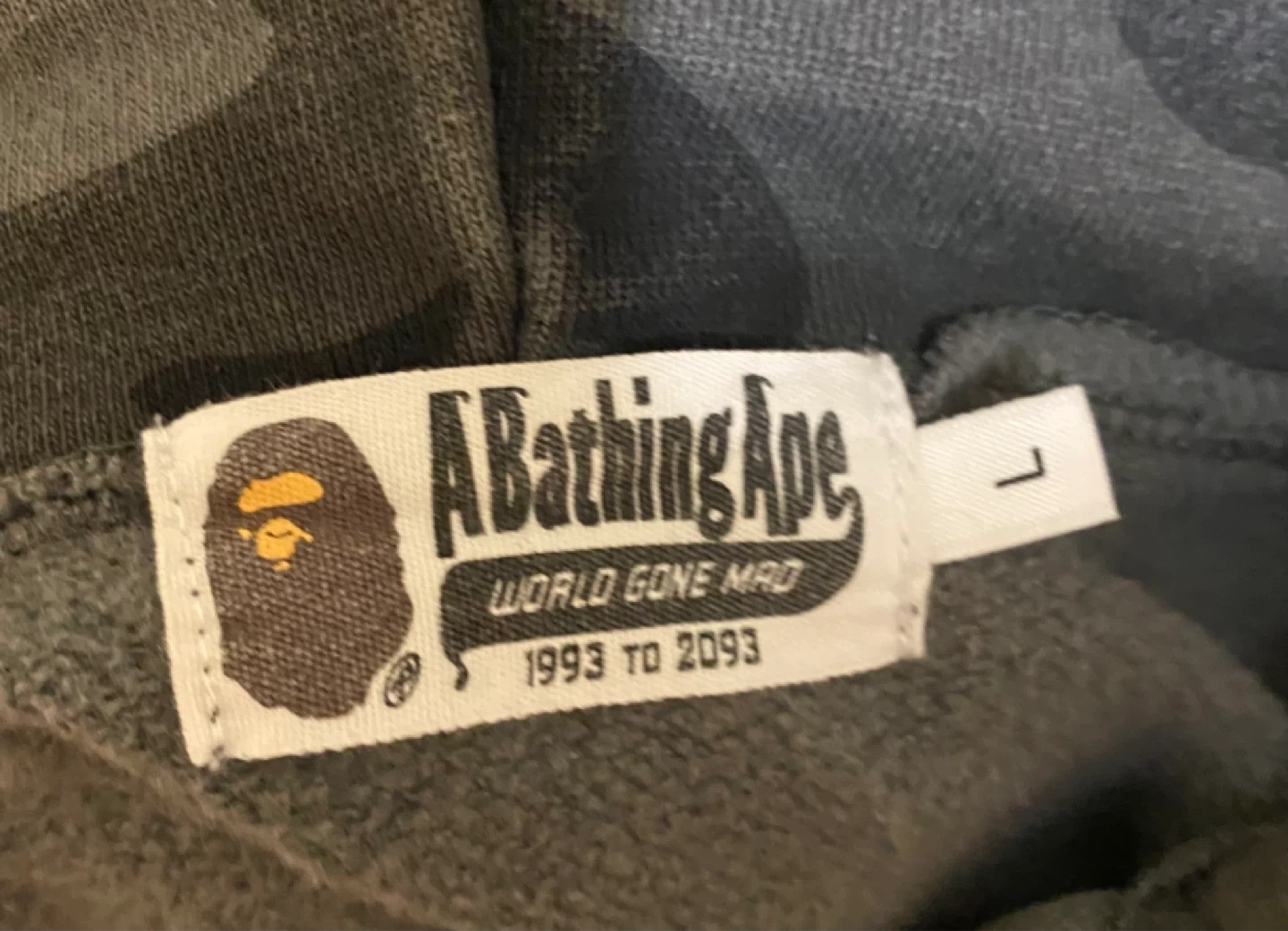 Dark Grey Camo Bape Hoodie - photo 5