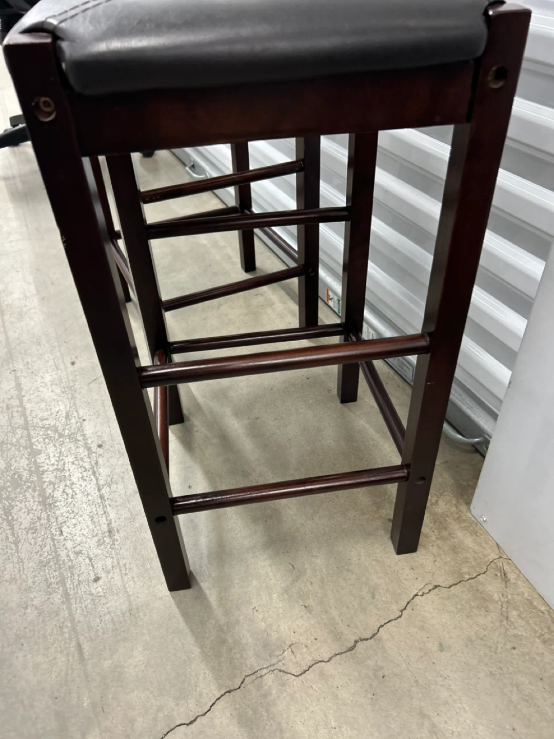 Set of 2 Dark Brown Bar Stools - photo 2
