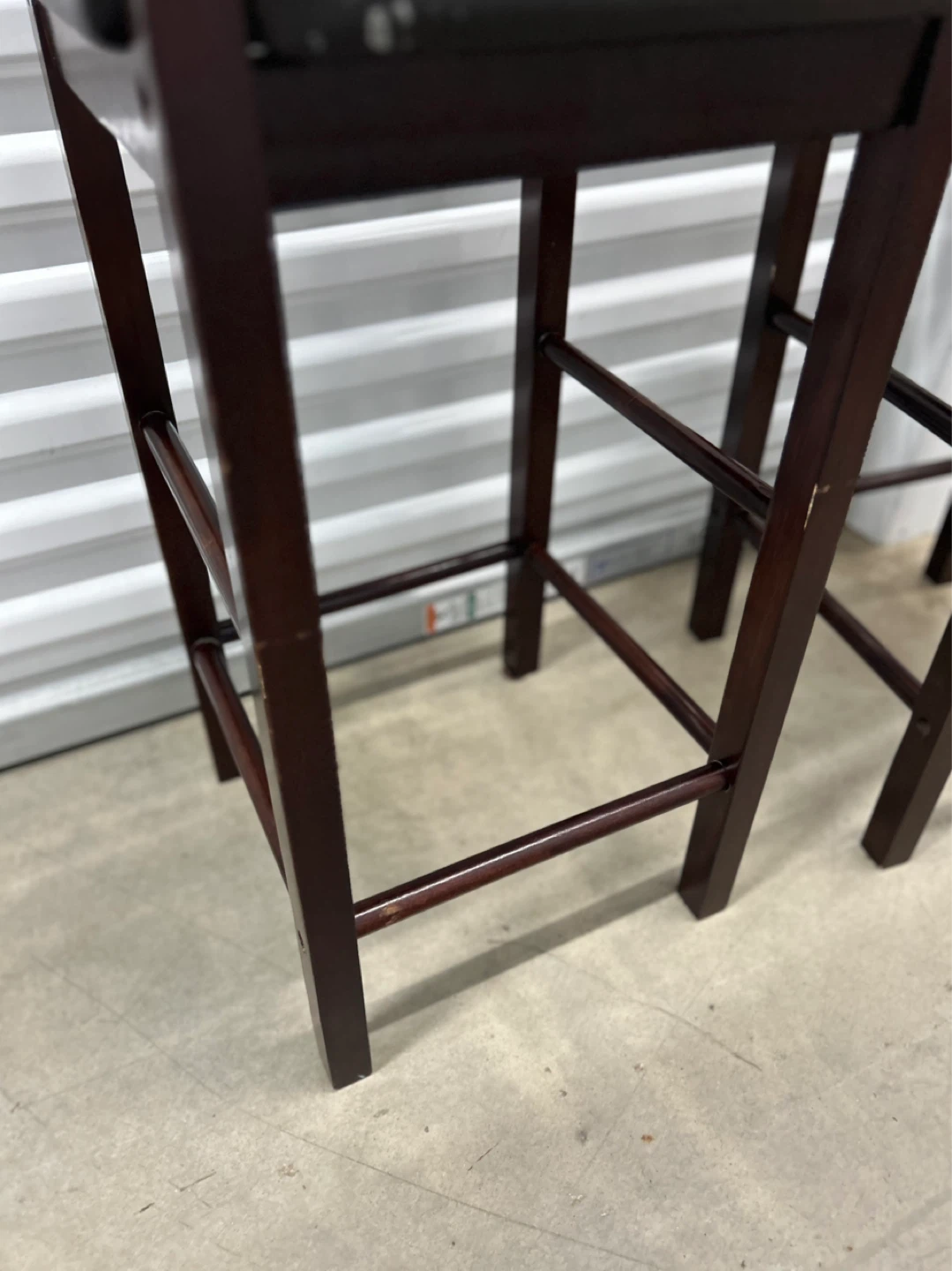 Set of 2 Dark Brown Bar Stools - photo 4