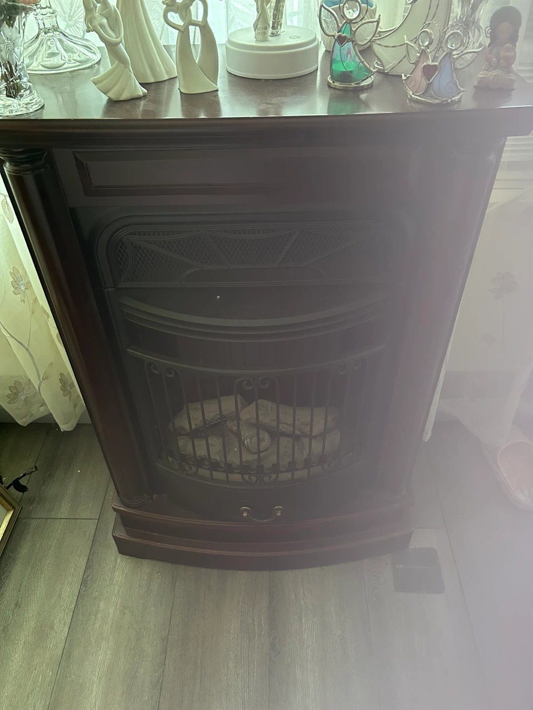Dark Wood Electric Fireplace Heater - photo 3