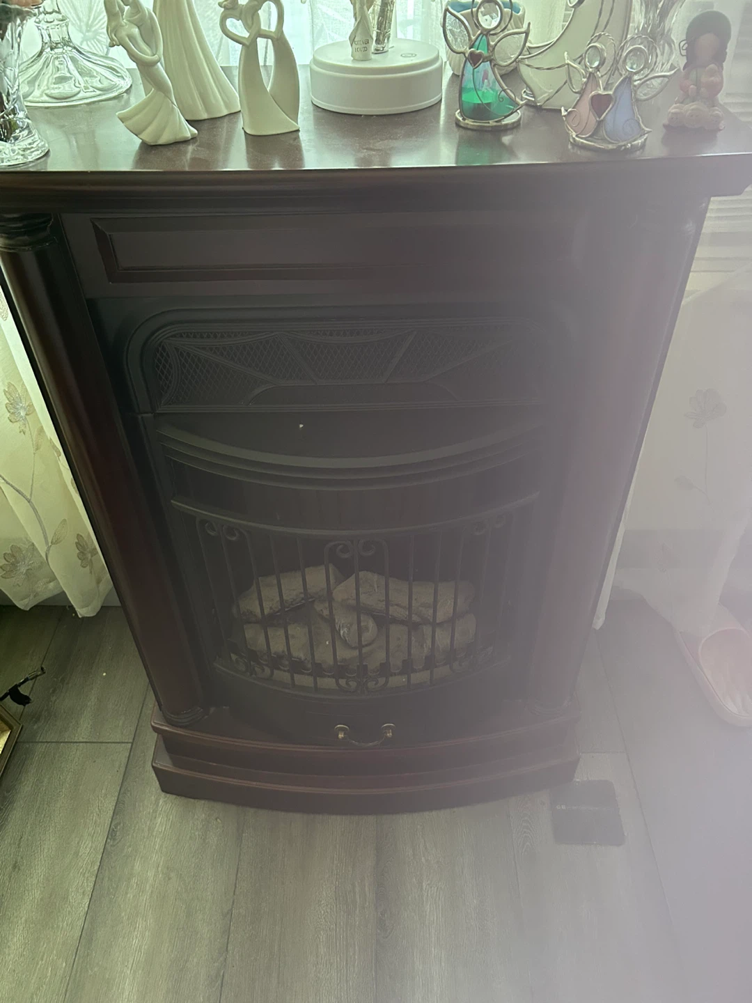 Dark Wood Electric Fireplace Heater