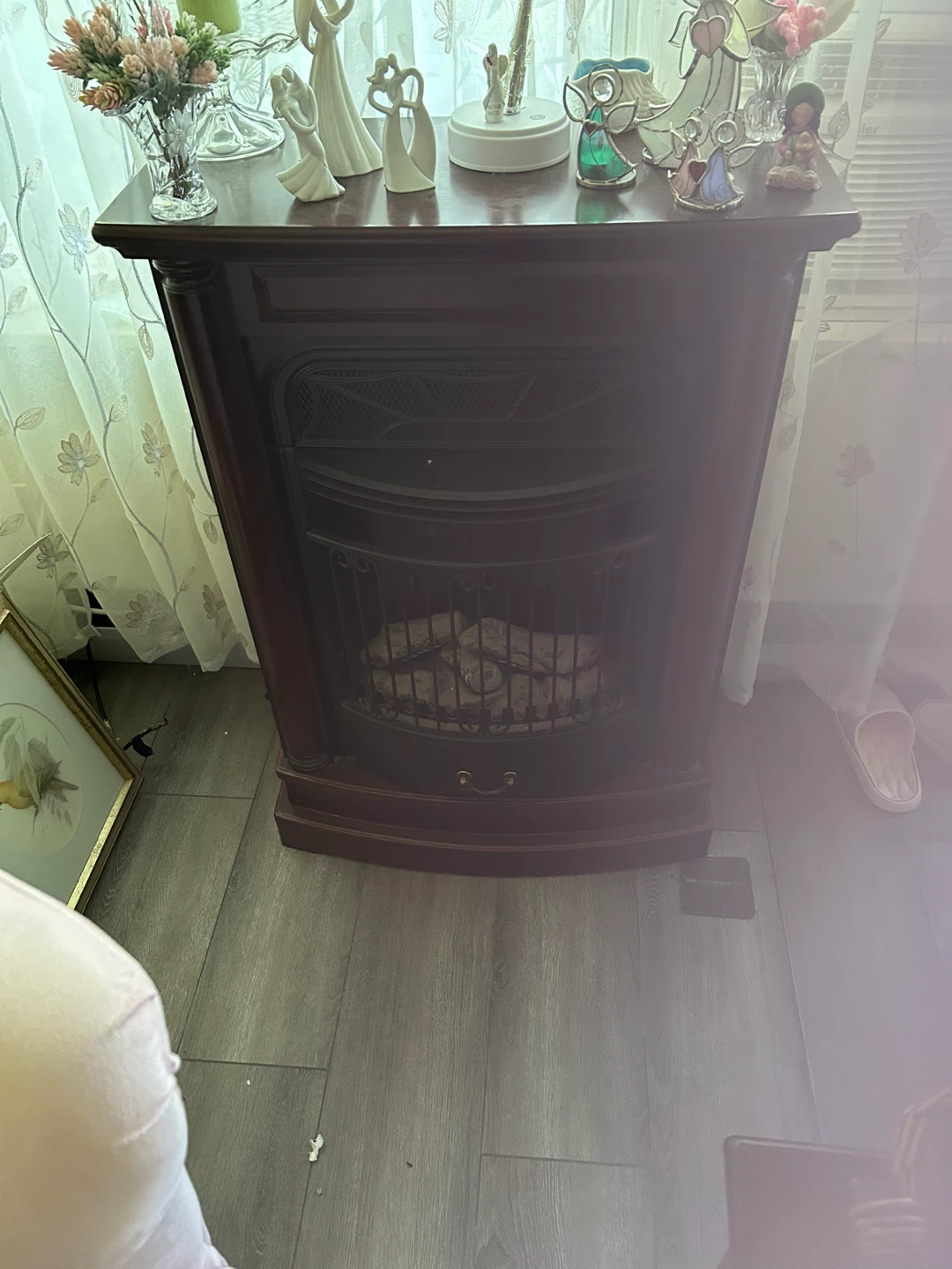 Dark Wood Electric Fireplace Heater - photo 2