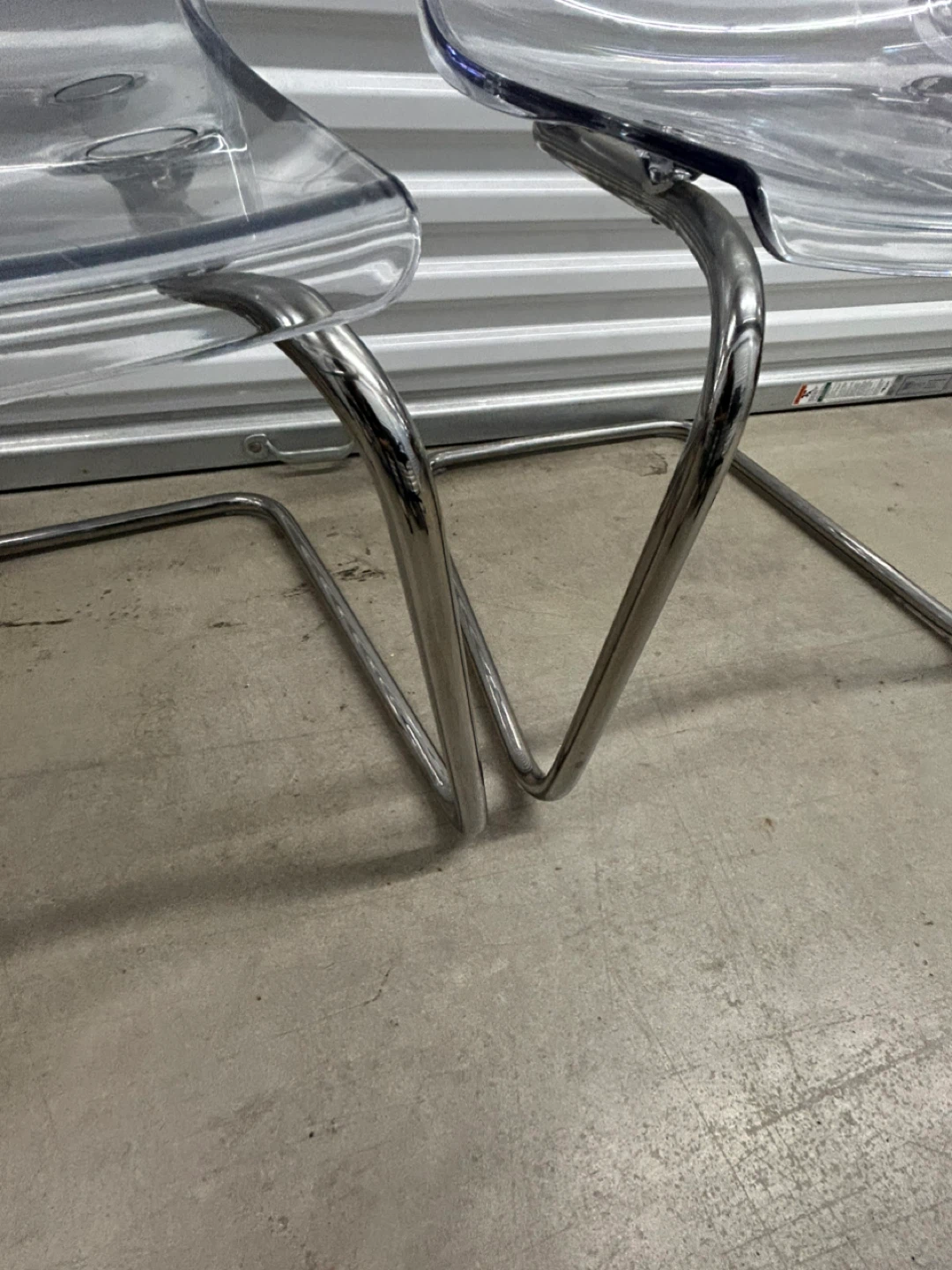 Clear Acrylic & Chrome Dining Chairs (Set of 2) - photo 2